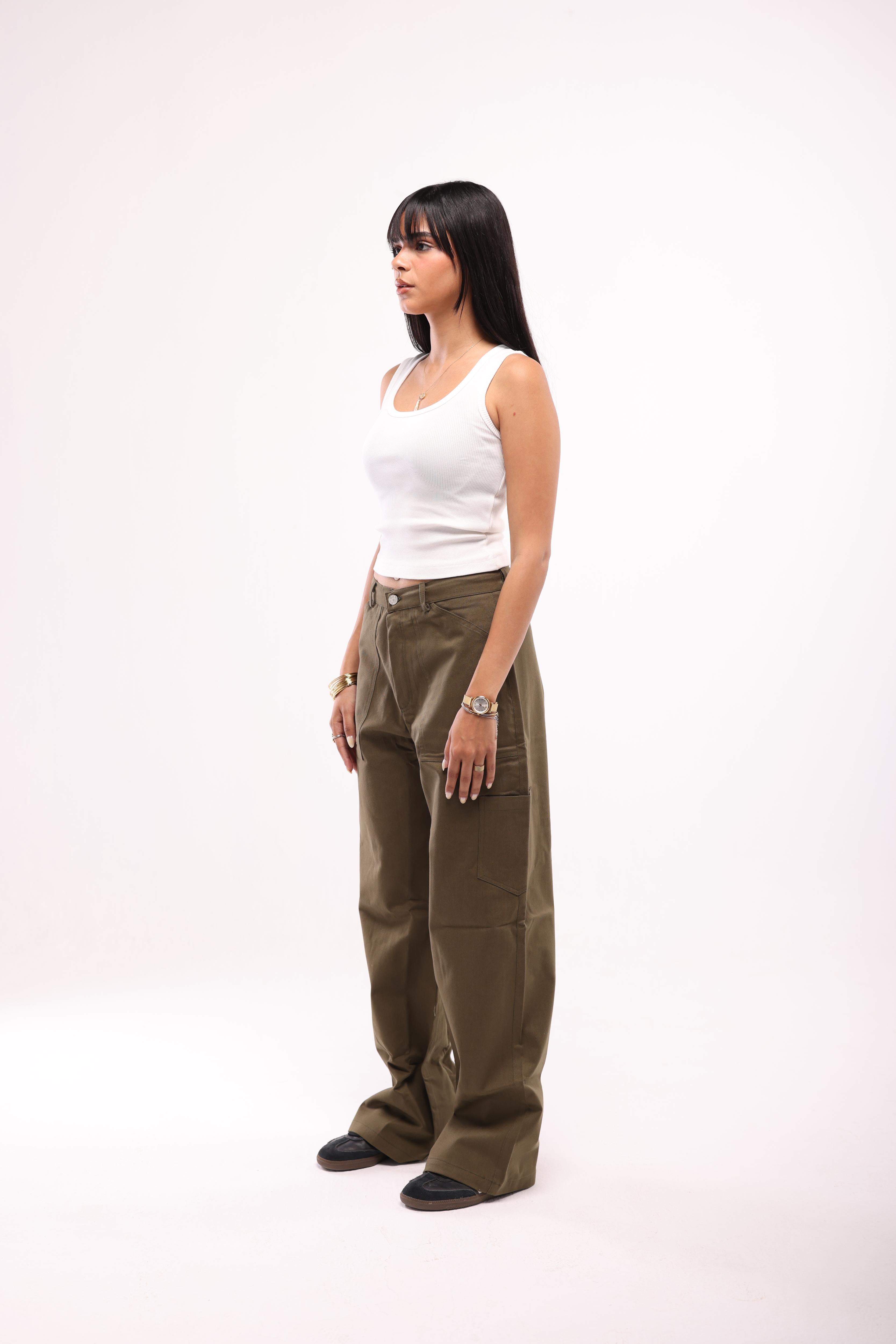 WOMEN'S ESSENTIAL PANTS - OLIVE