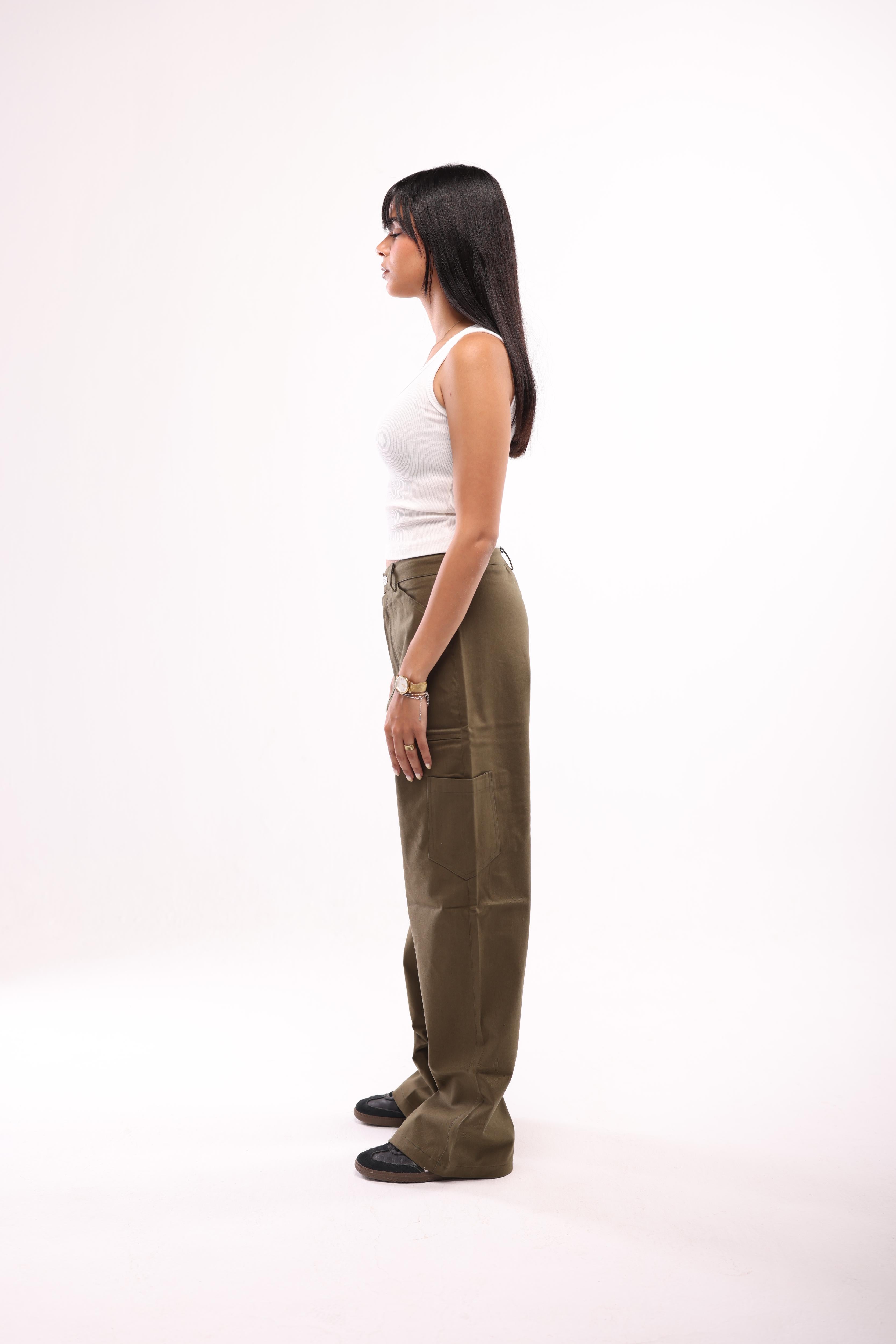 WOMEN'S ESSENTIAL PANTS - OLIVE