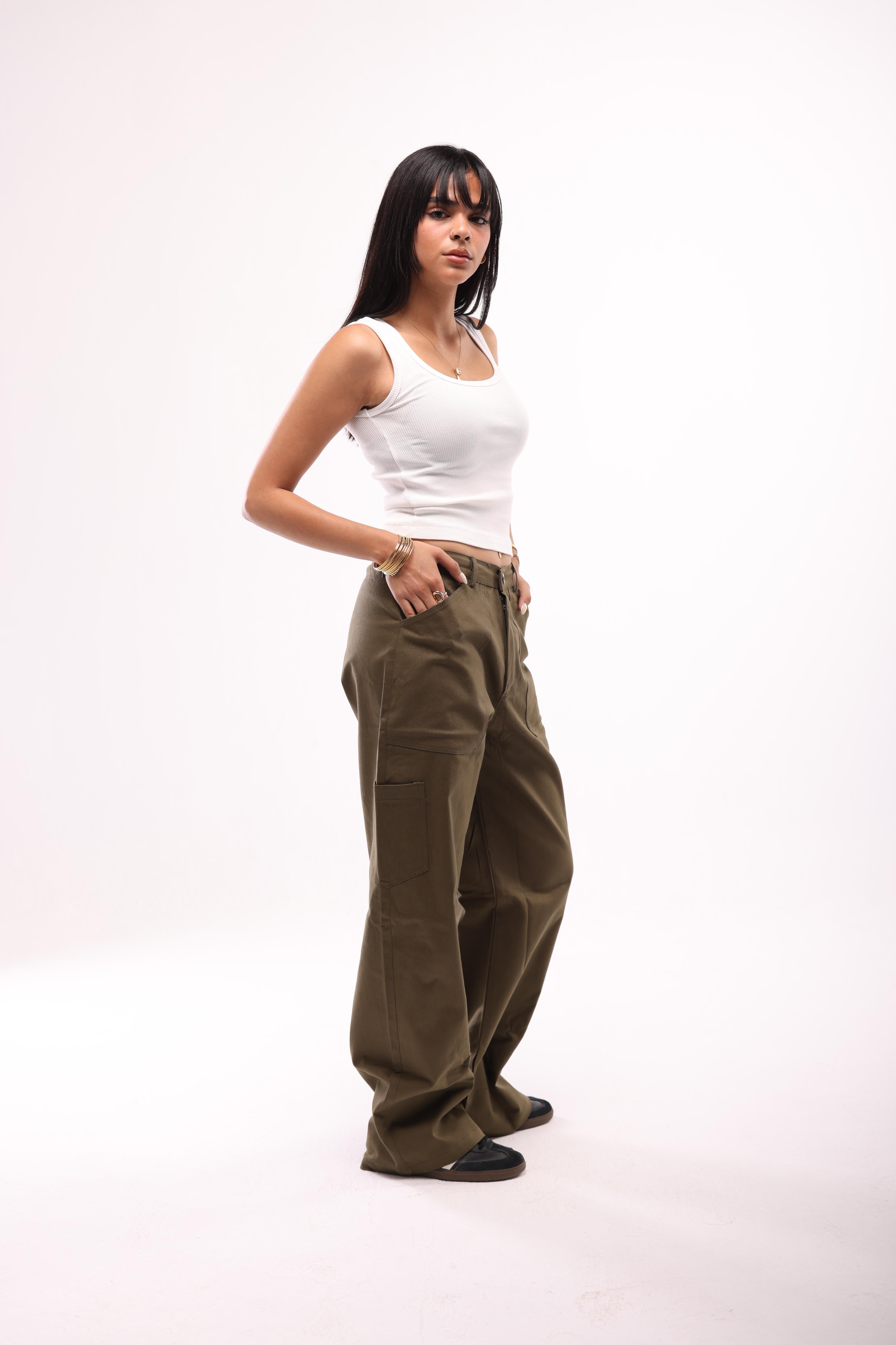 WOMEN'S ESSENTIAL PANTS - OLIVE