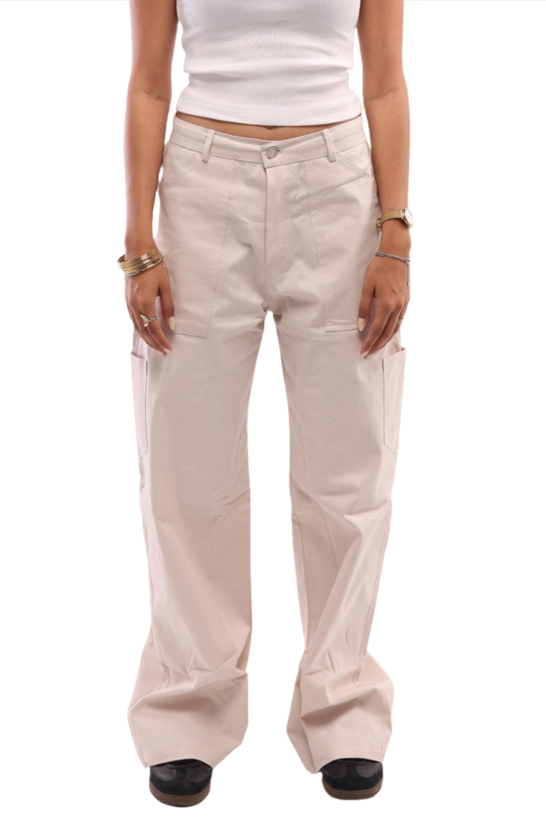 WOMEN'S ESSENTIAL PANTS - CREAMY