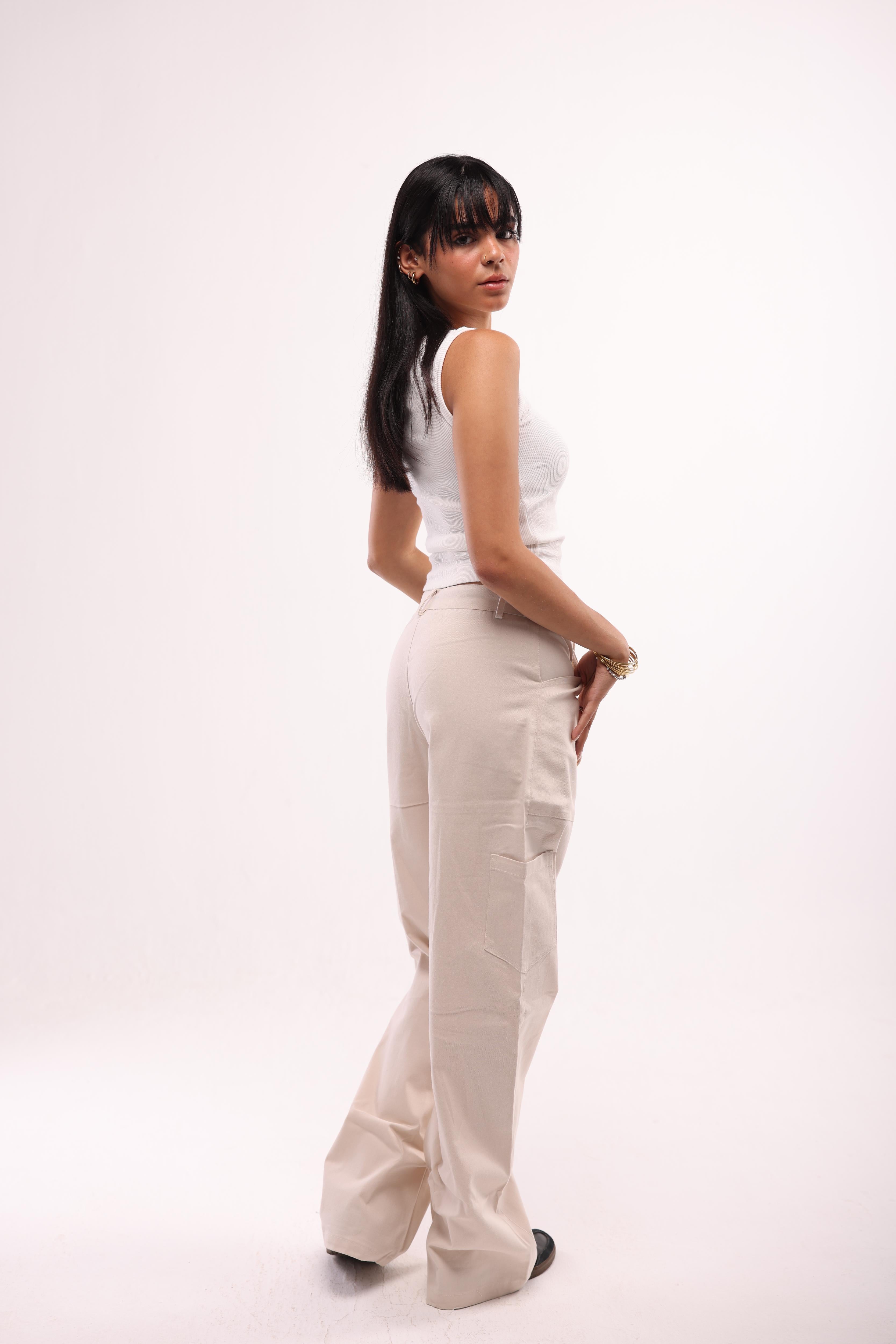 WOMEN'S ESSENTIAL PANTS - CREAMY