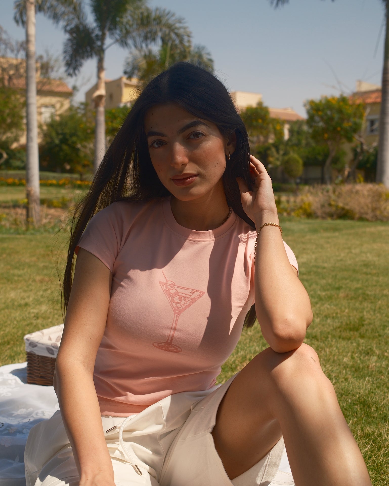 GLASS BABY TEE - PINK