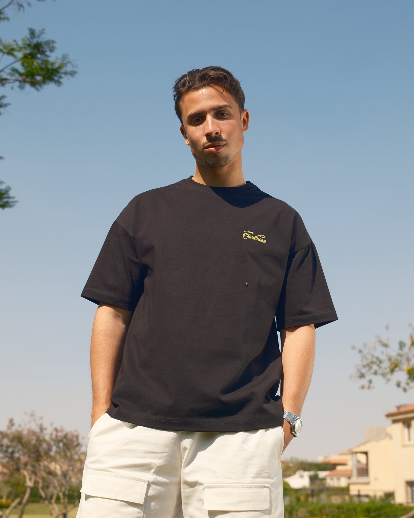 CULTURE FLORAL TEE - BLACK