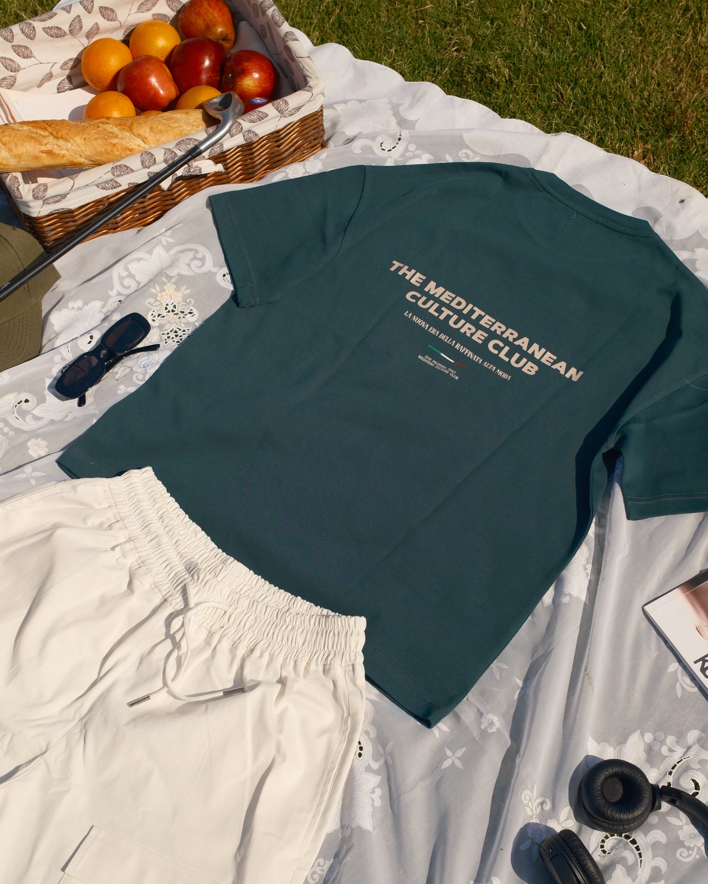 MEDITERO TEE - ROYAL GREEN
