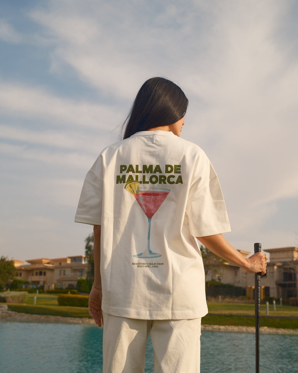 PALMA BLUSH TEE - WHITE