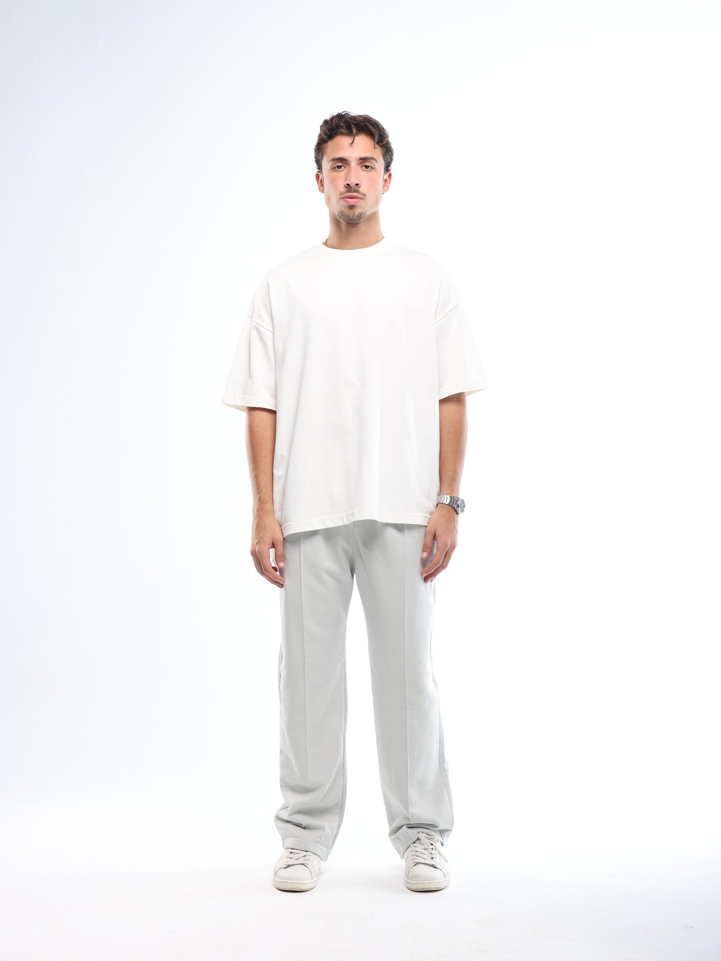 FRONT SEAM SWEATPANTS - GREY