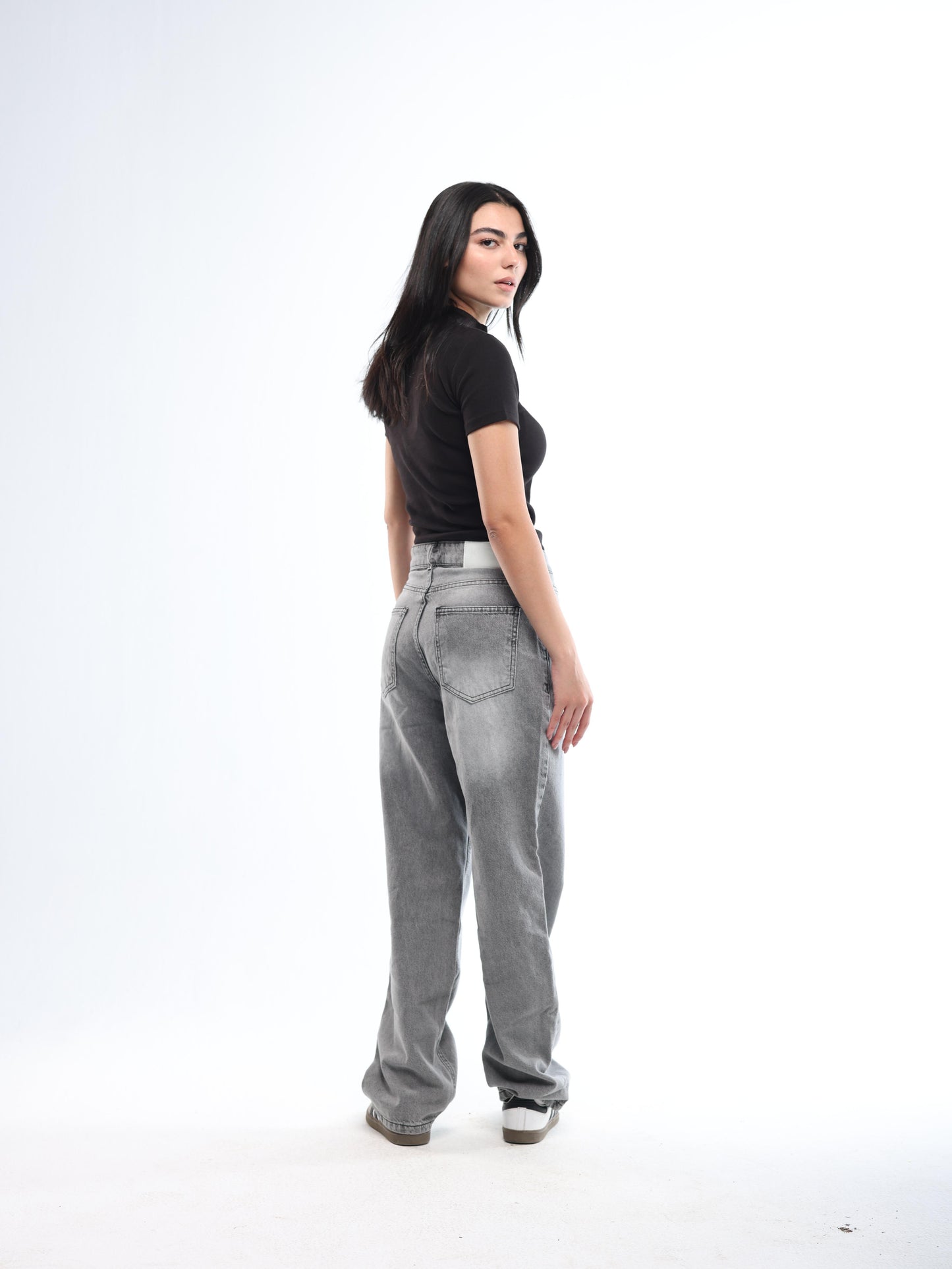 WOMEN'S GREY WASHED DENIM