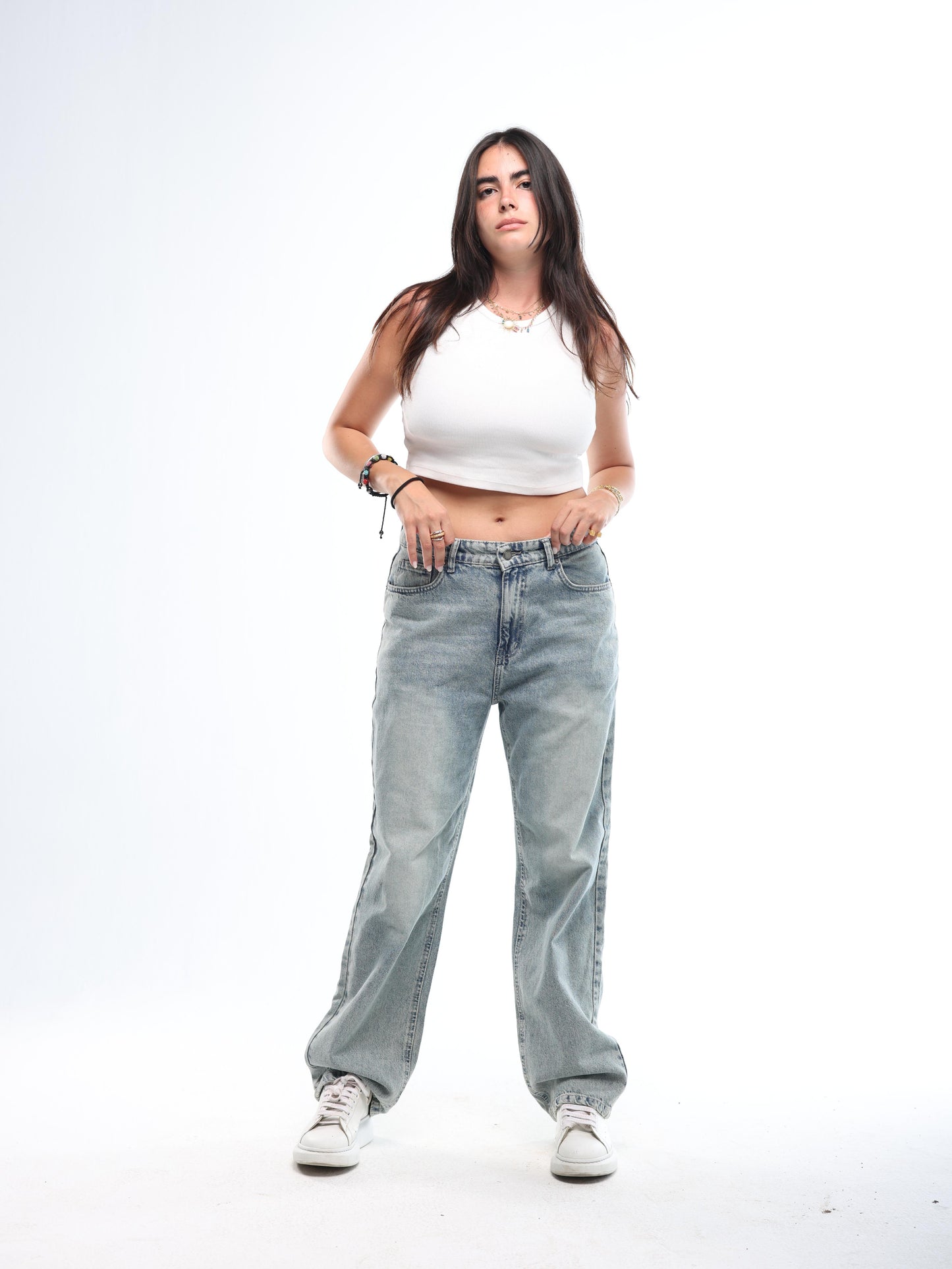 WOMEN'S BLUE WASHED DENIM