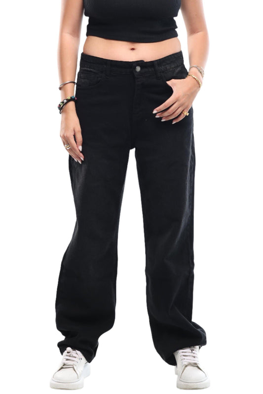 WOMEN'S BLACK WASHED DENIM