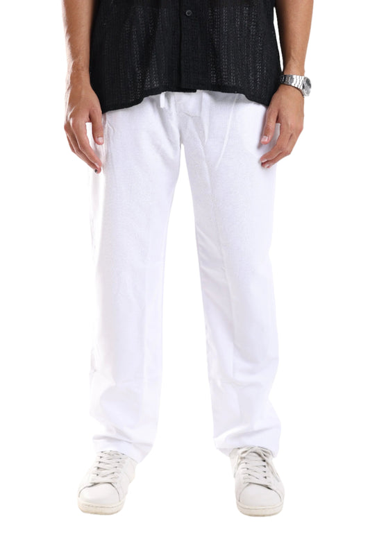 MENS LINEN PANTS - WHITE