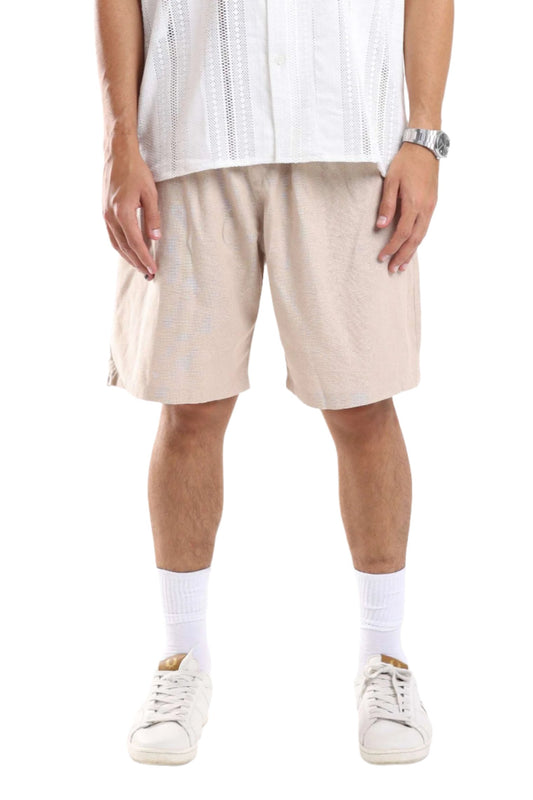 LINEN SHORTS - BEIGE