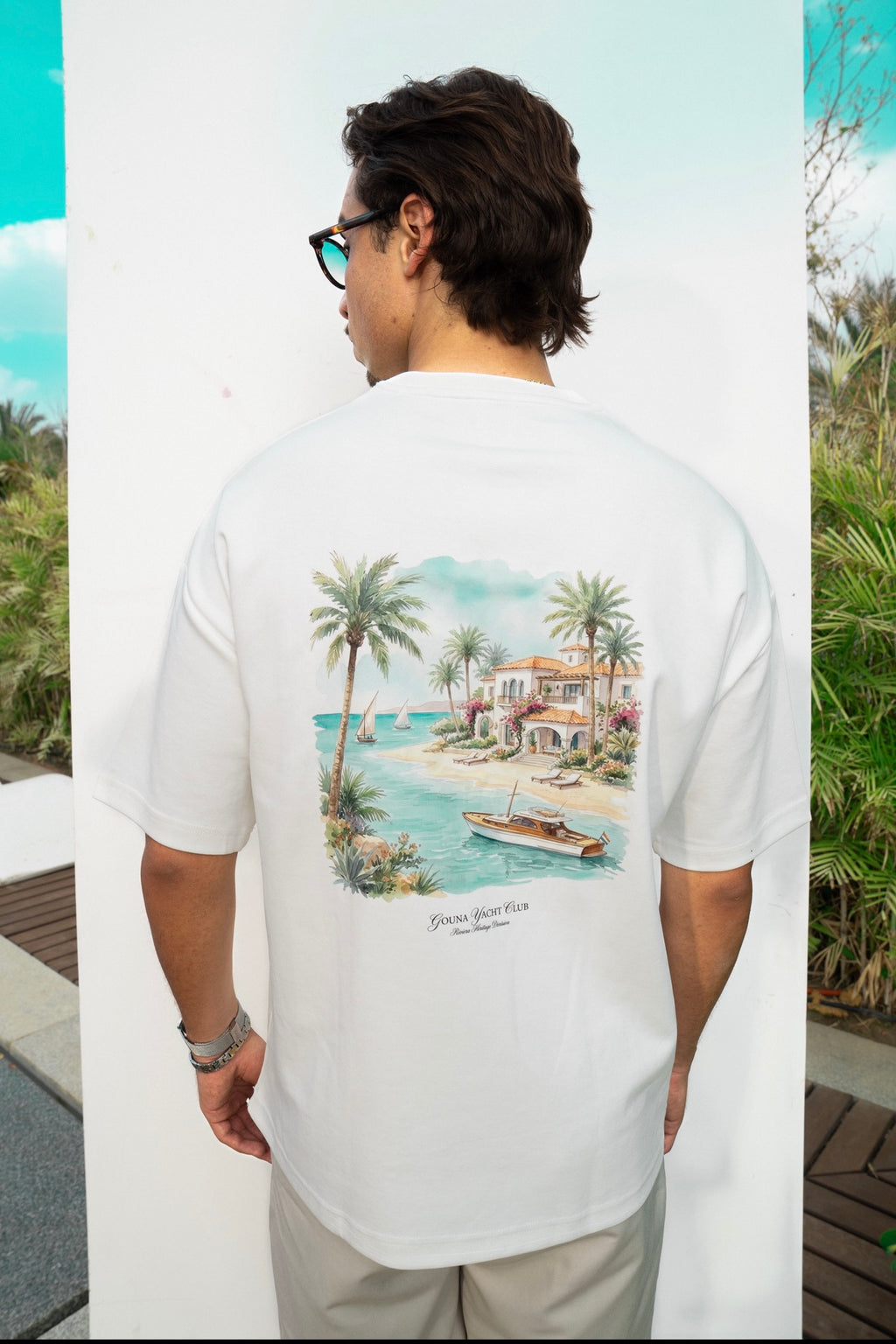 GOUNA YACHT CLUB WHITE TEE