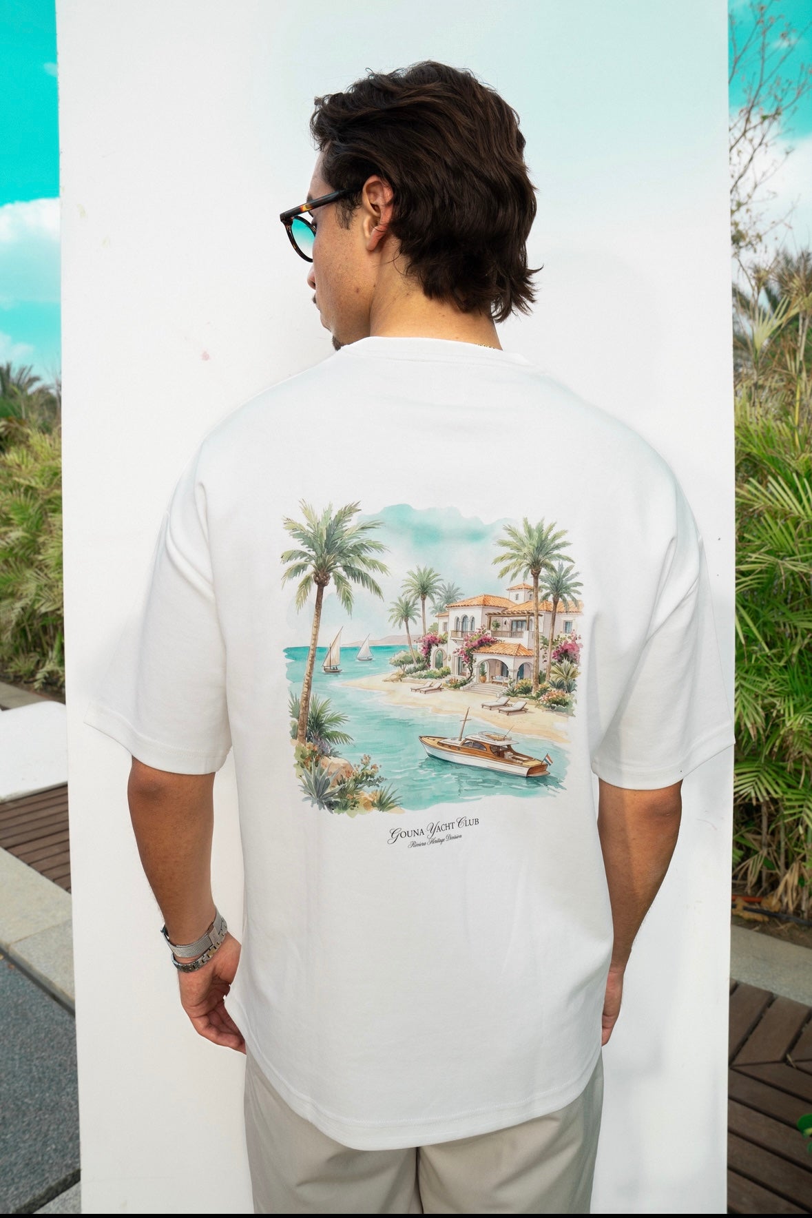 GOUNA YACHT CLUB WHITE TEE