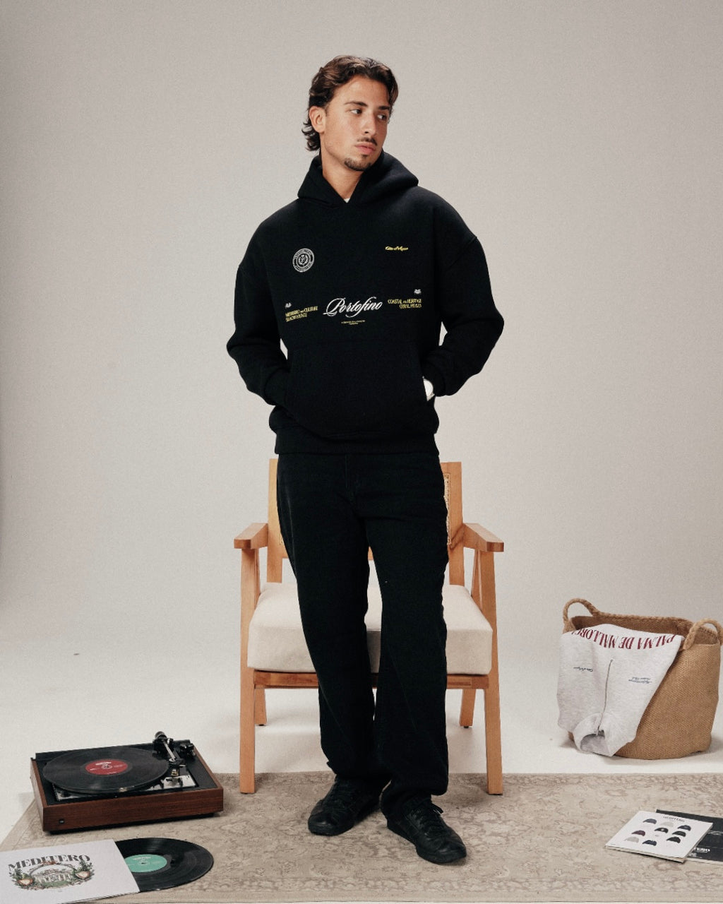 PORTOFINO HOODIE - BLACK