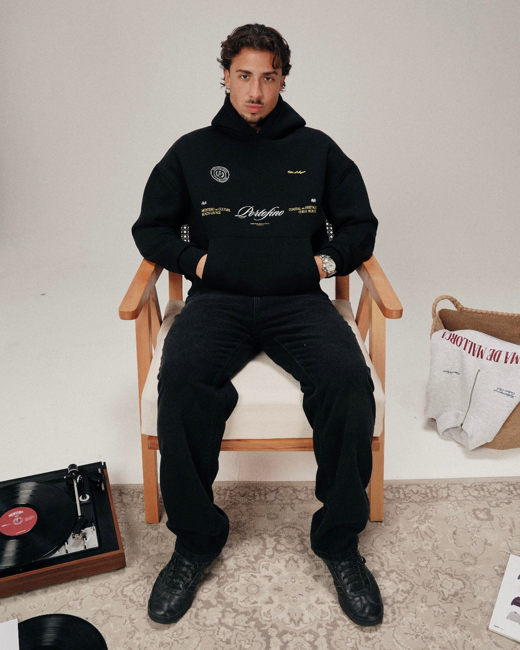 PORTOFINO HOODIE - BLACK