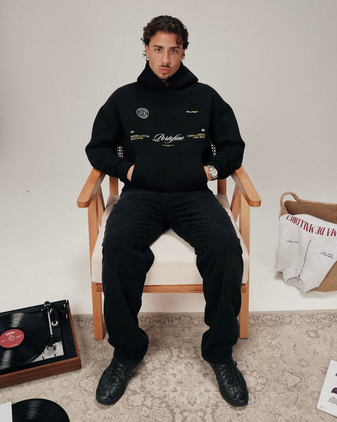 PORTOFINO HOODIE - BLACK