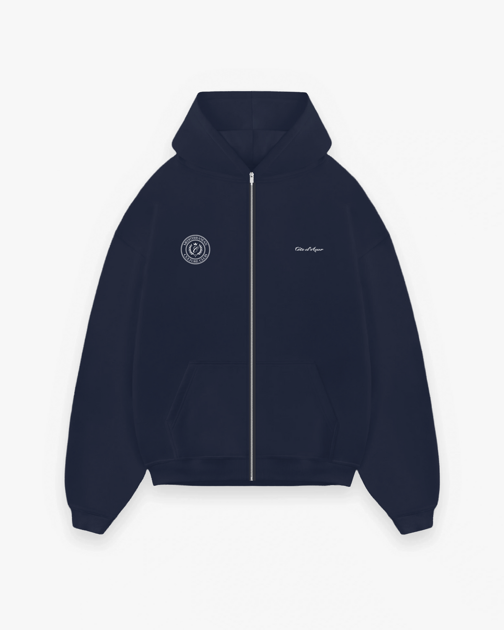 MEDITERO ZIPUP HOODIE - NAVY
