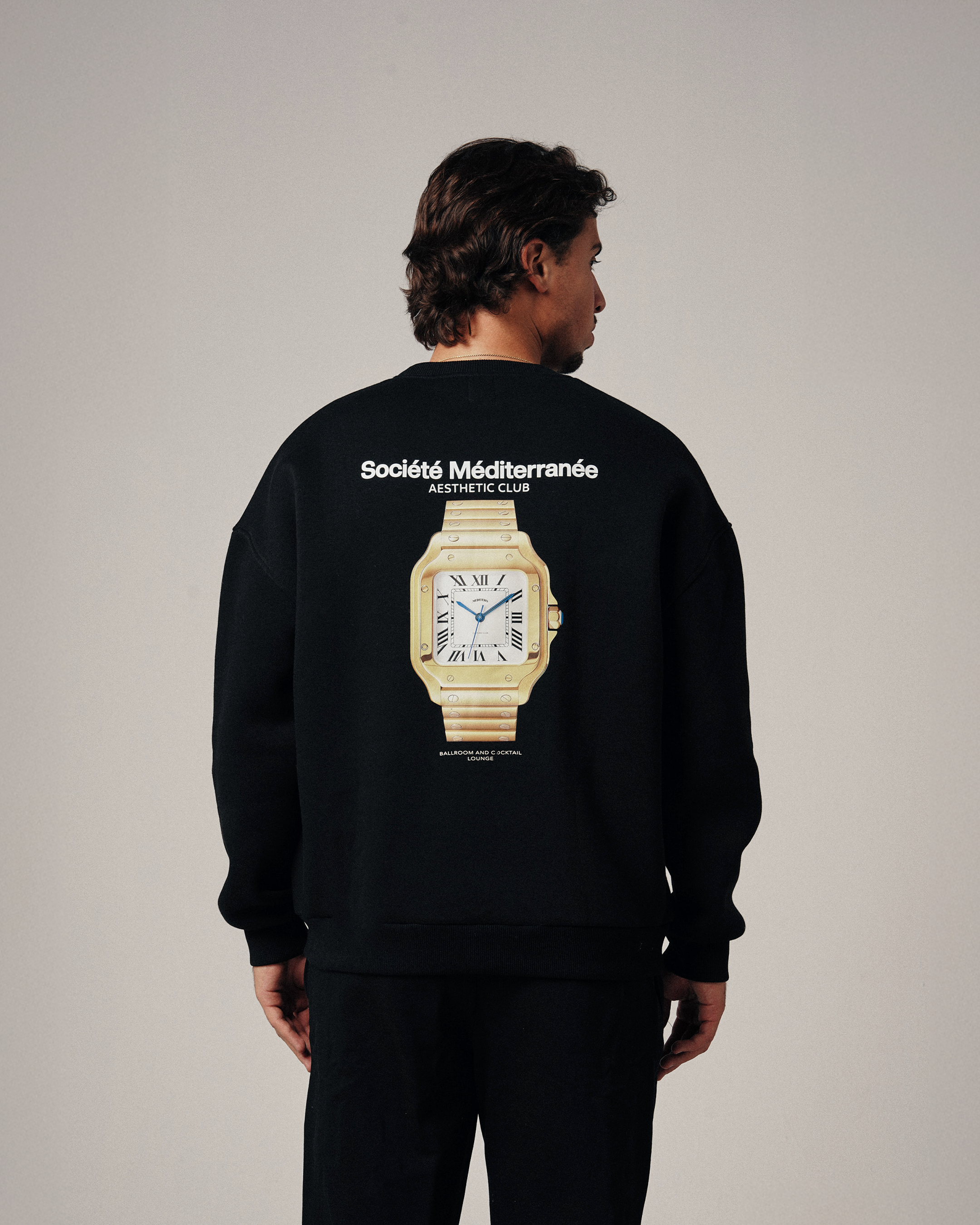 MEDITERO CREWNECK - BLACK