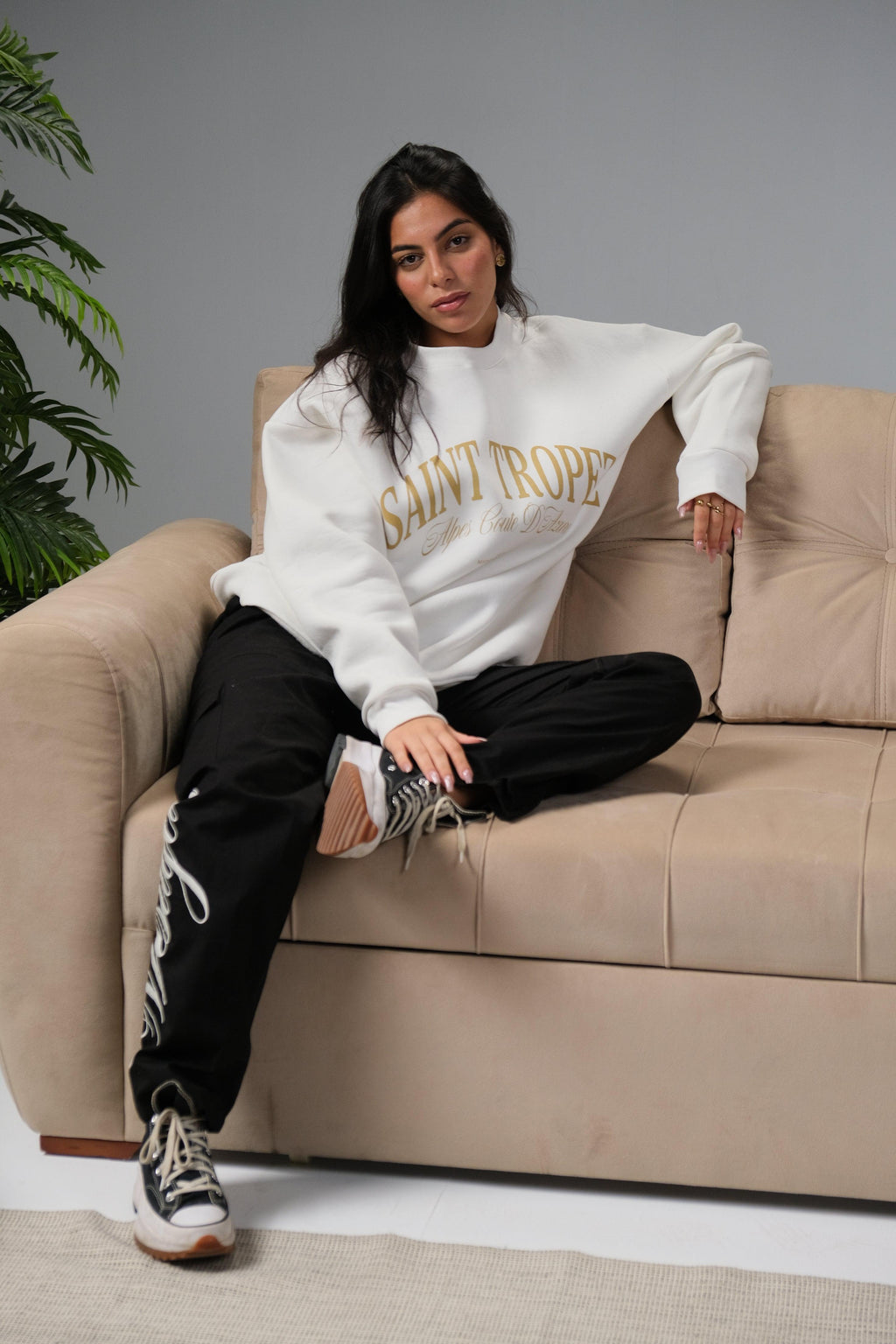 SAINT TROPEZ CREWNECK - WHITE