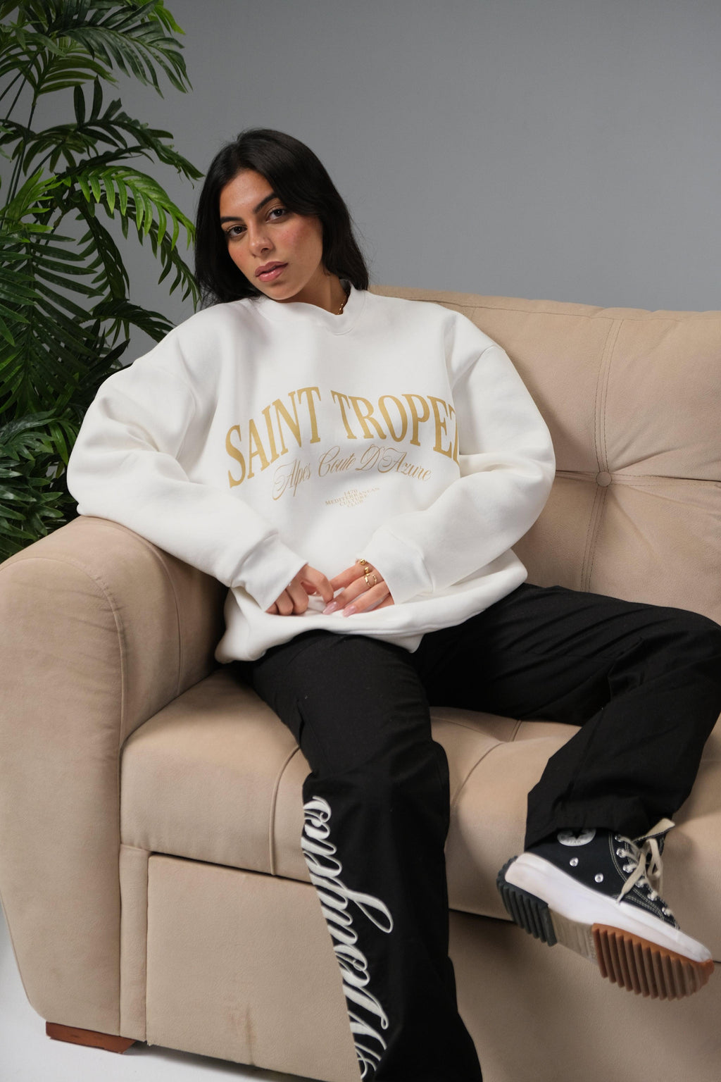 SAINT TROPEZ CREWNECK - WHITE