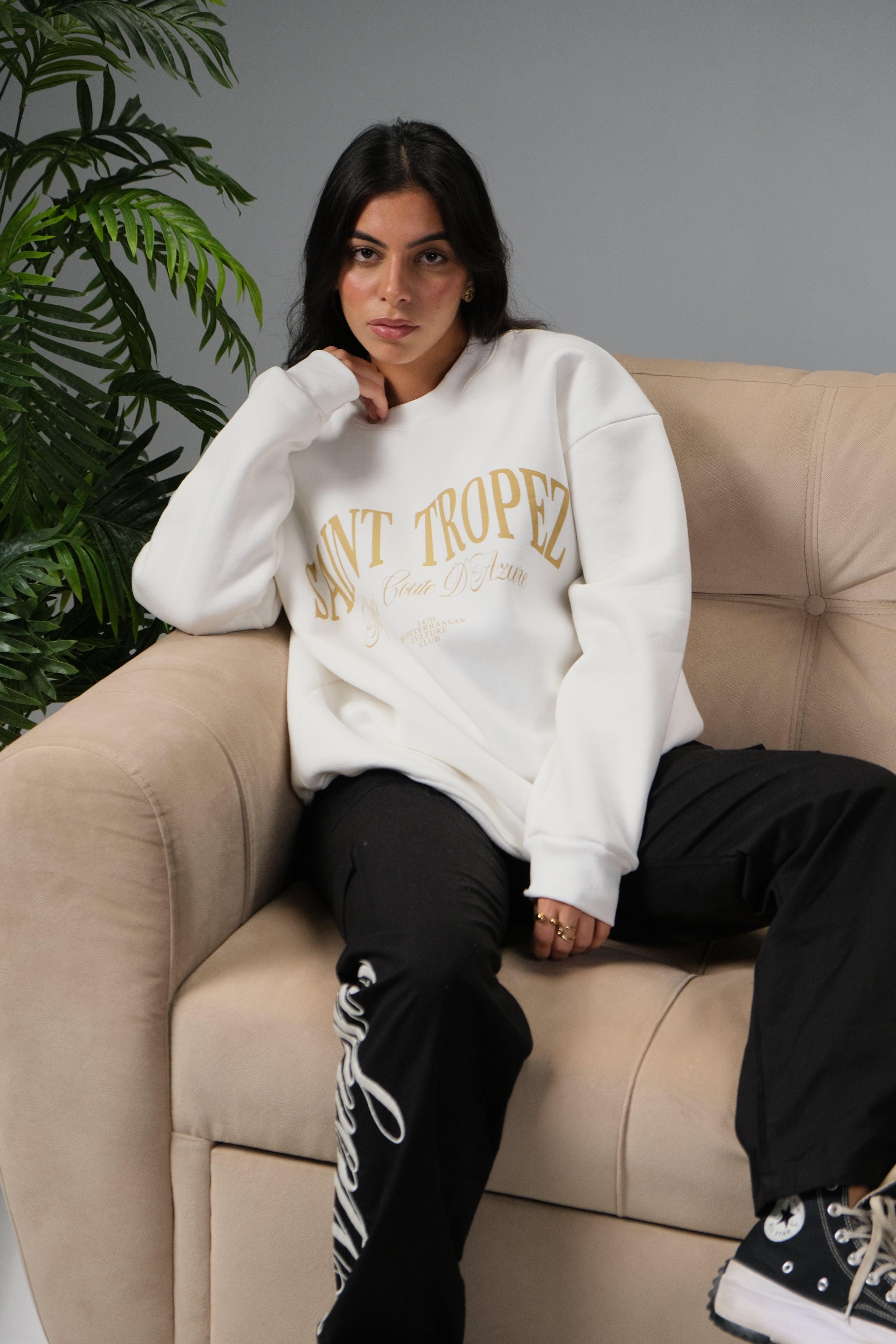 SAINT TROPEZ CREWNECK - WHITE