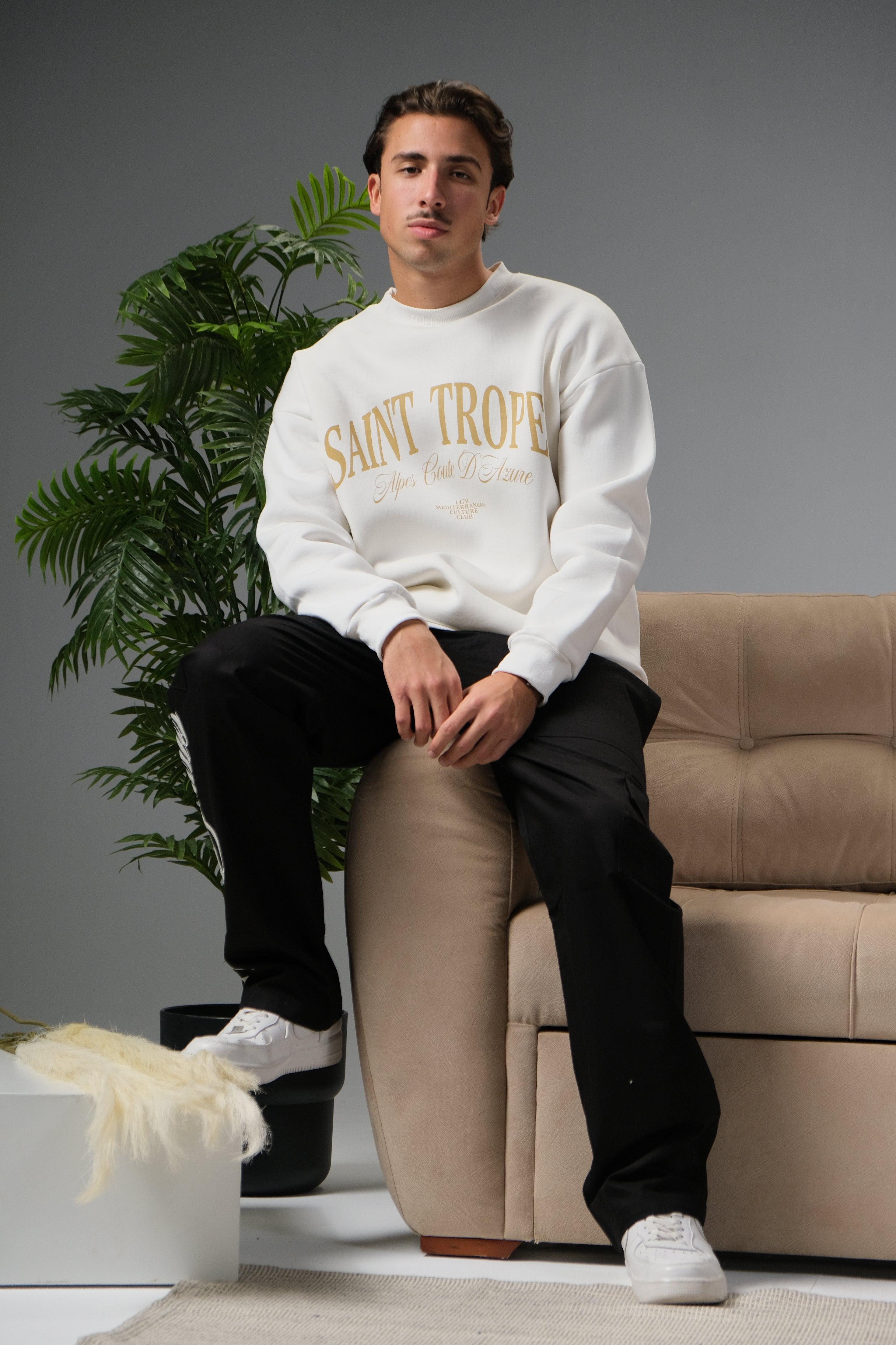 SAINT TROPEZ CREWNECK - WHITE