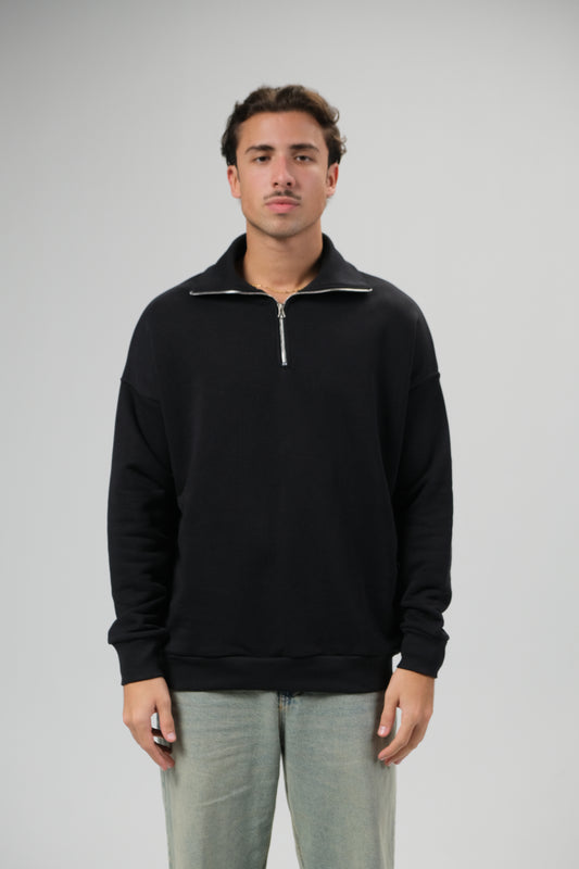 Black Half Zip Sweater