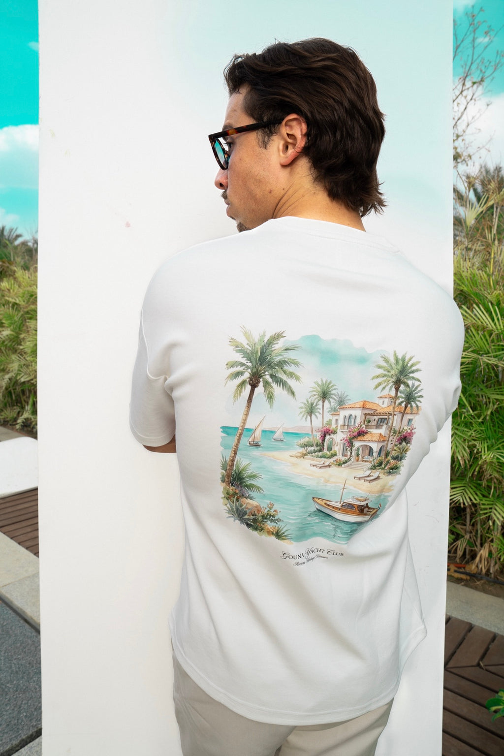 GOUNA YACHT CLUB WHITE TEE