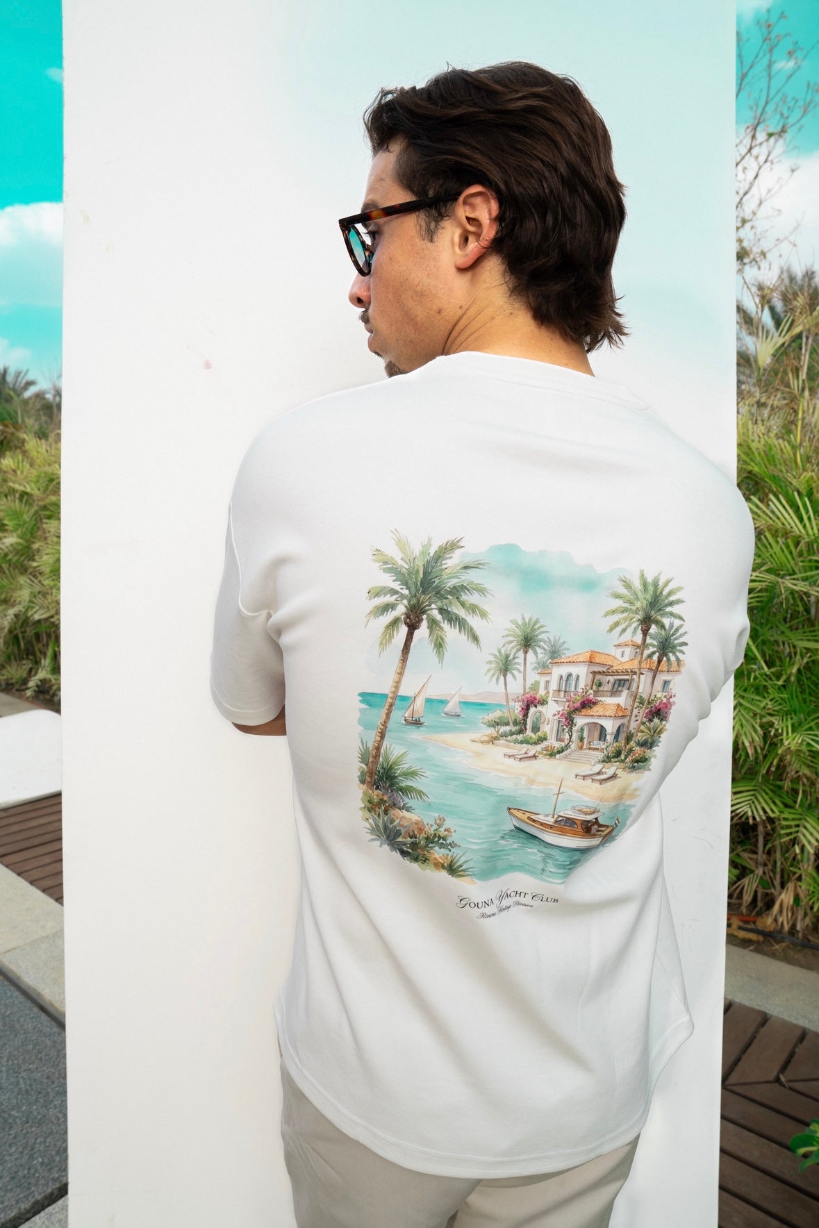GOUNA YACHT CLUB WHITE TEE