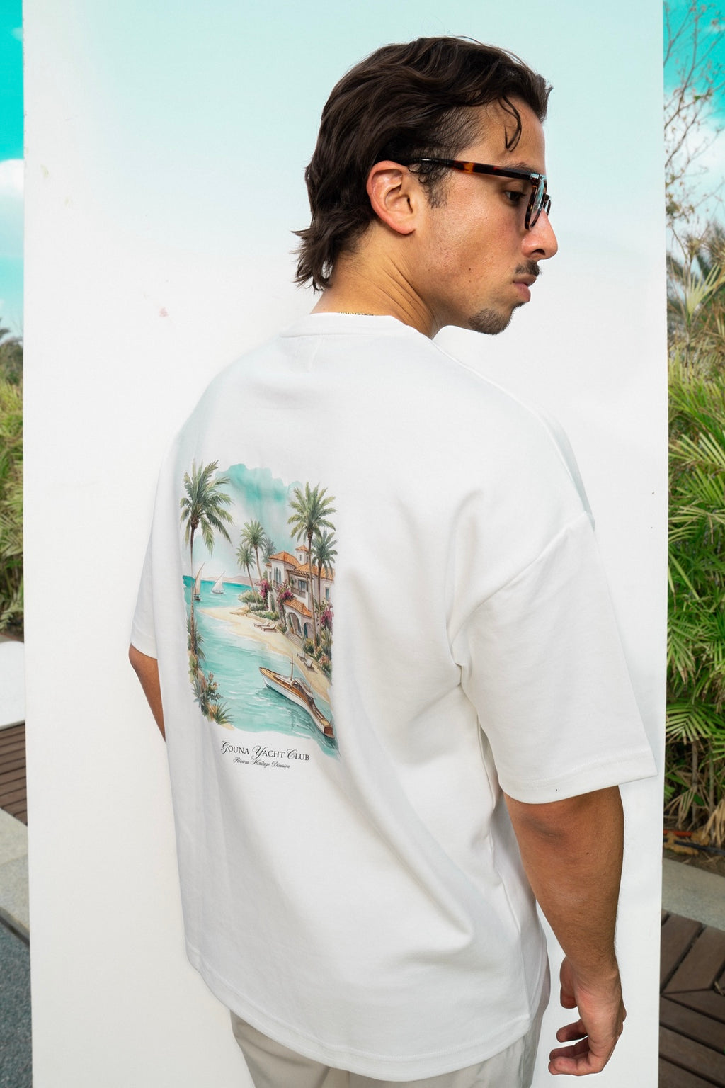 GOUNA YACHT CLUB WHITE TEE