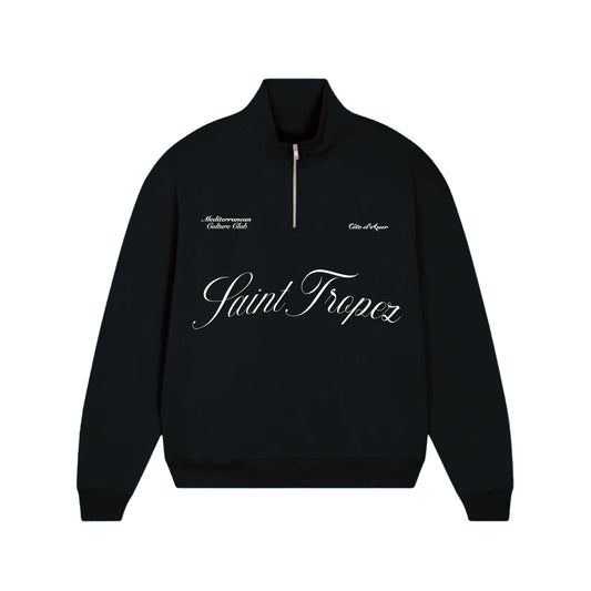 SAINT TROPEZ HALF-ZIP - BLACK