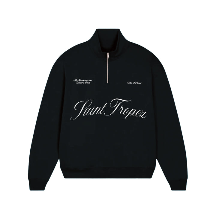 SAINT TROPEZ HALF-ZIP - BLACK