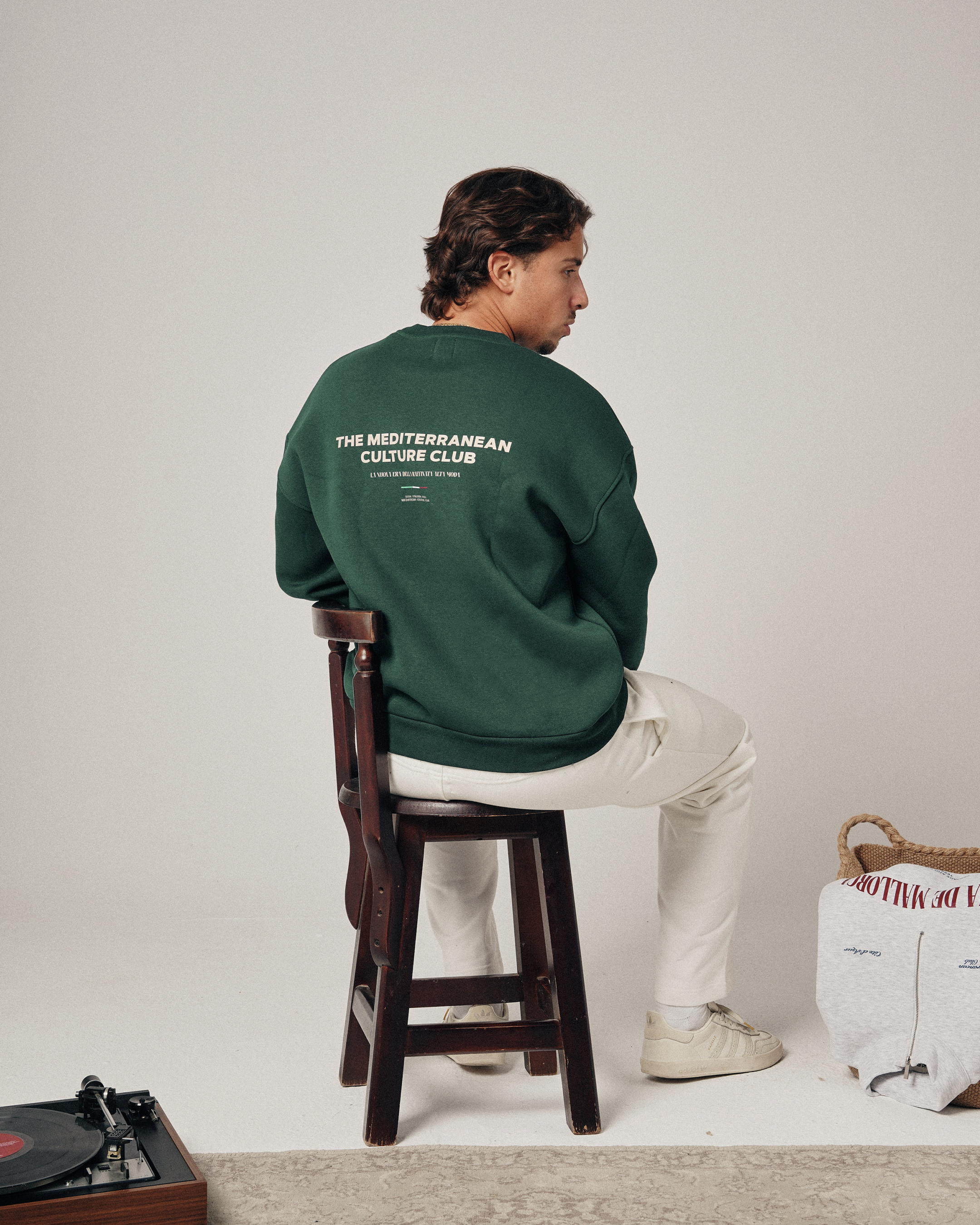 MEDITERO CREWNECK - ROYAL GREEN