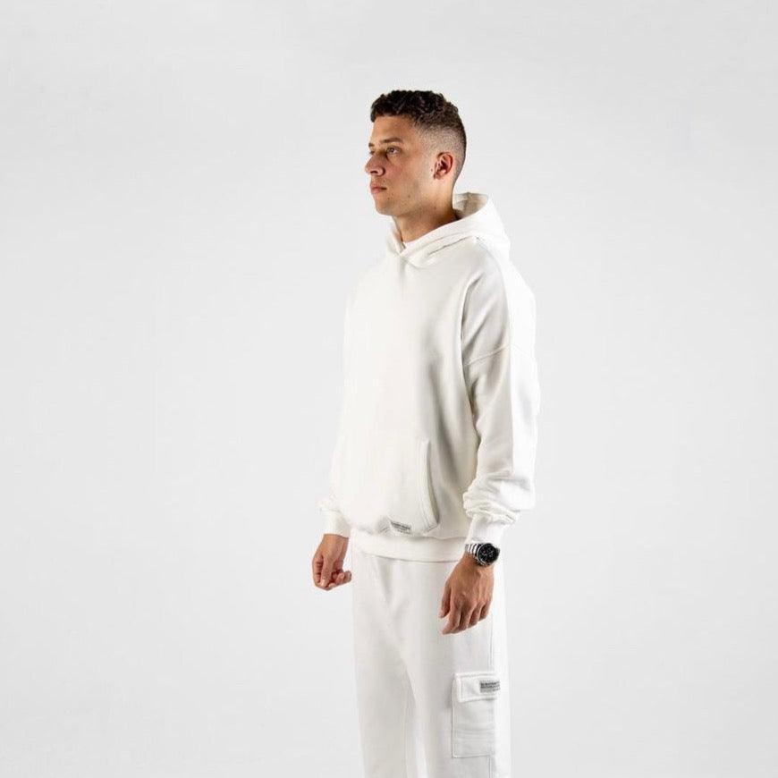 White Basic Oversized hoodie