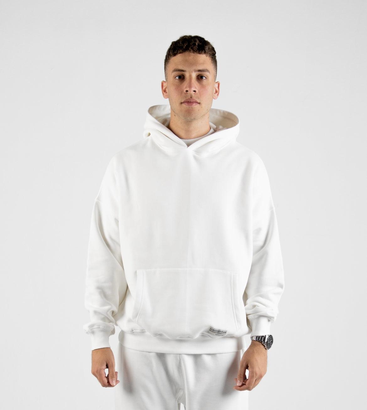 White Basic Oversized hoodie