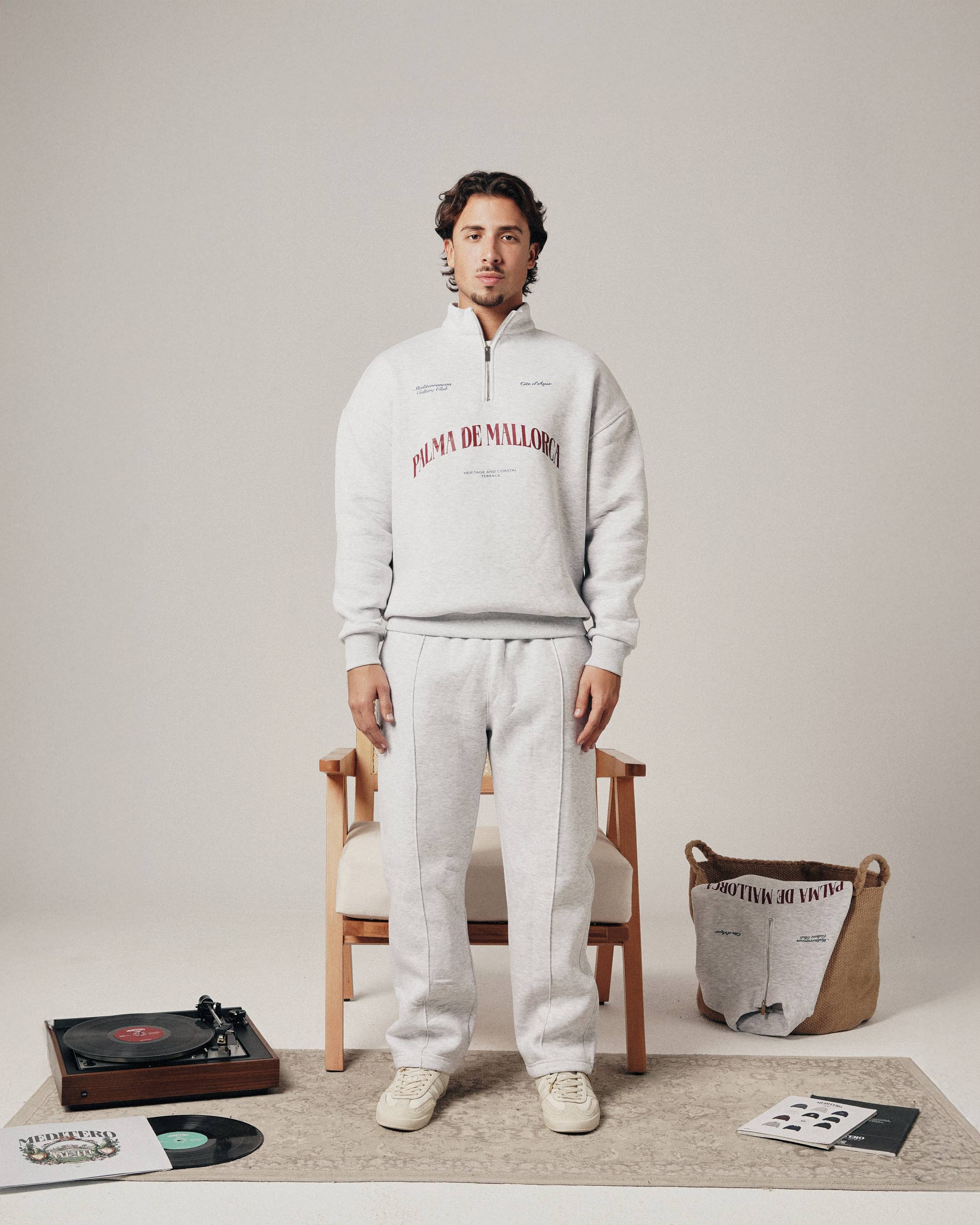 MALLORCA QUARTER ZIP - GREY