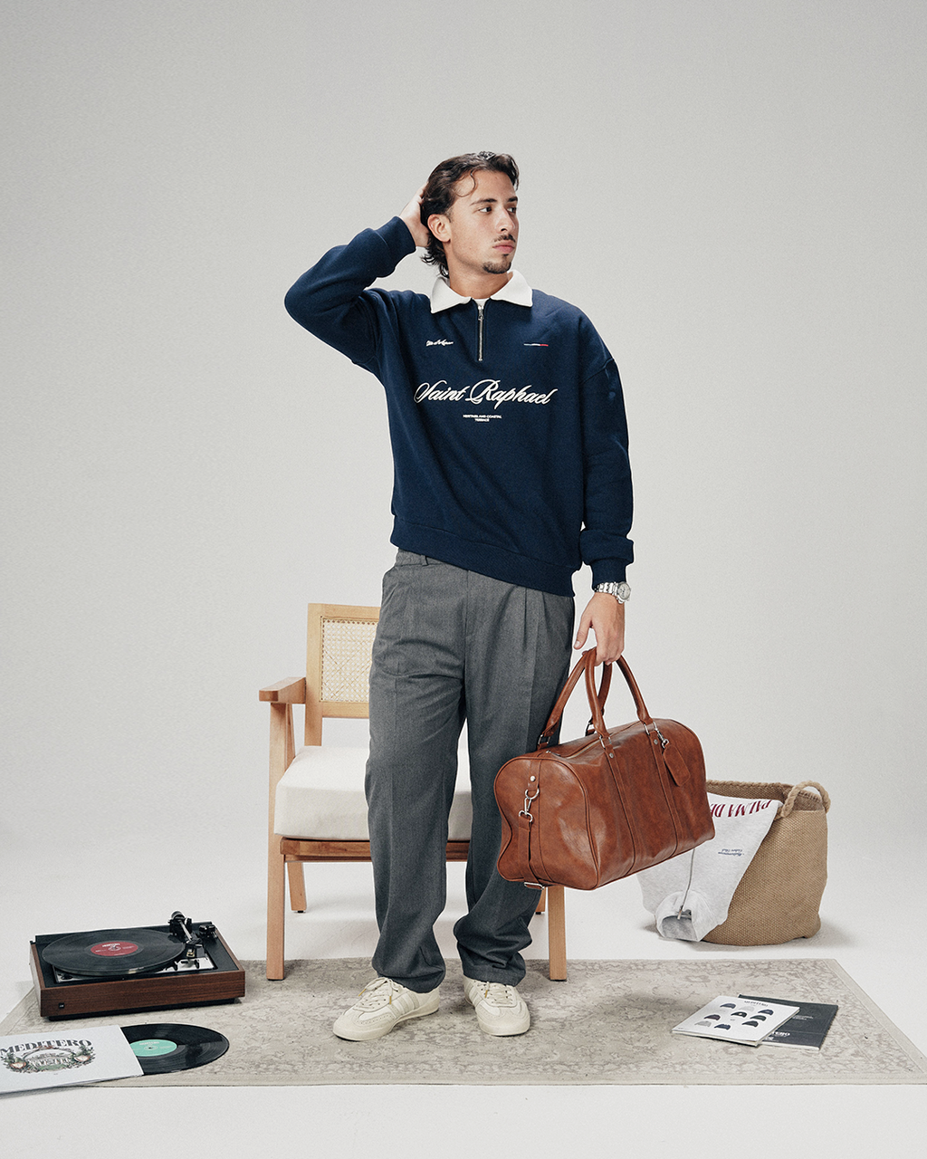 SAINT RAPHAEL COLLARED SWEATER - NAVY