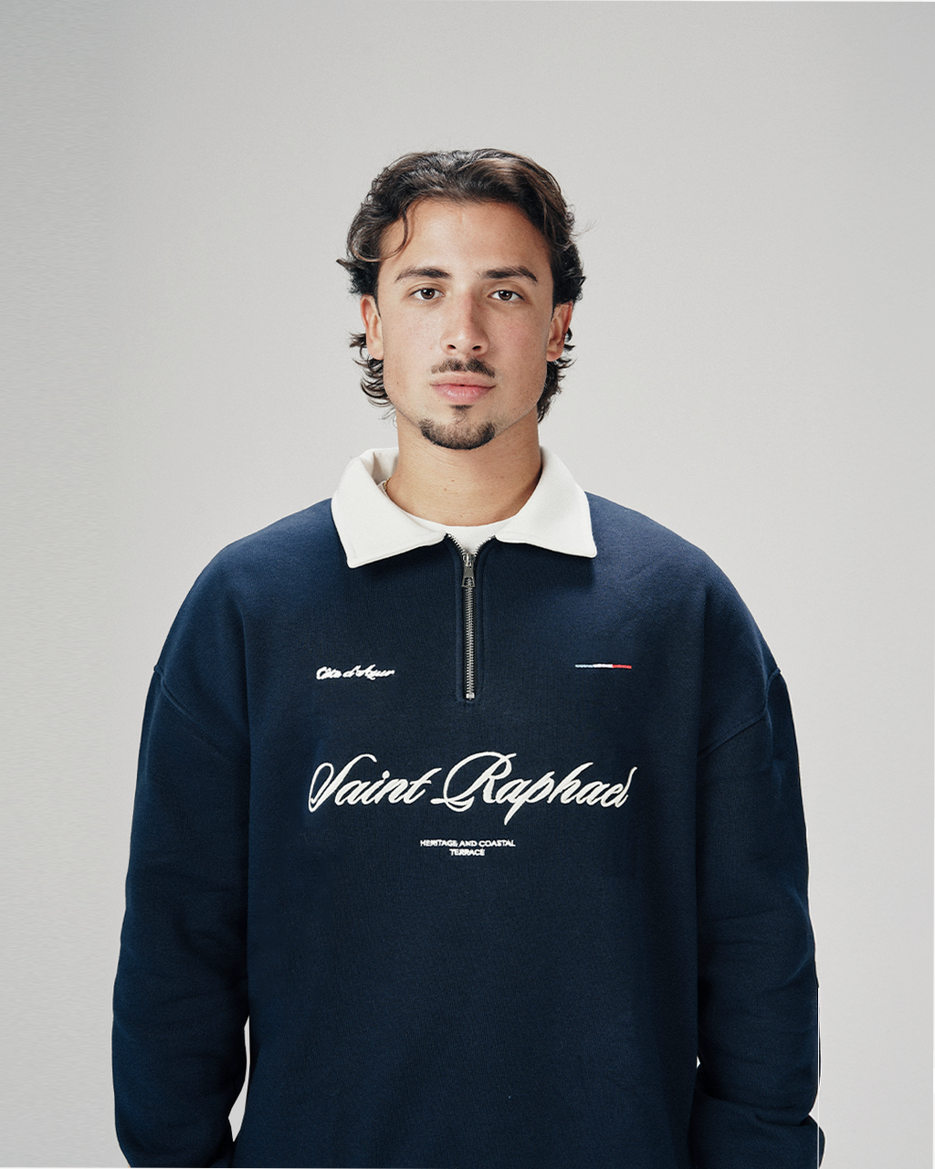 SAINT RAPHAEL COLLARED SWEATER - NAVY