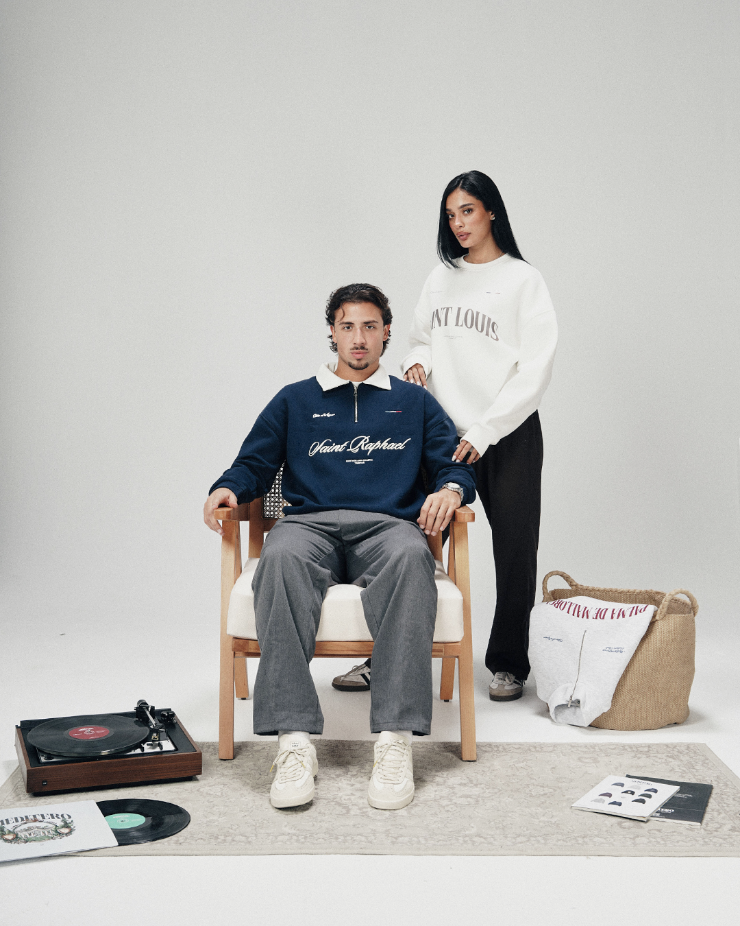 SAINT RAPHAEL COLLARED SWEATER - NAVY