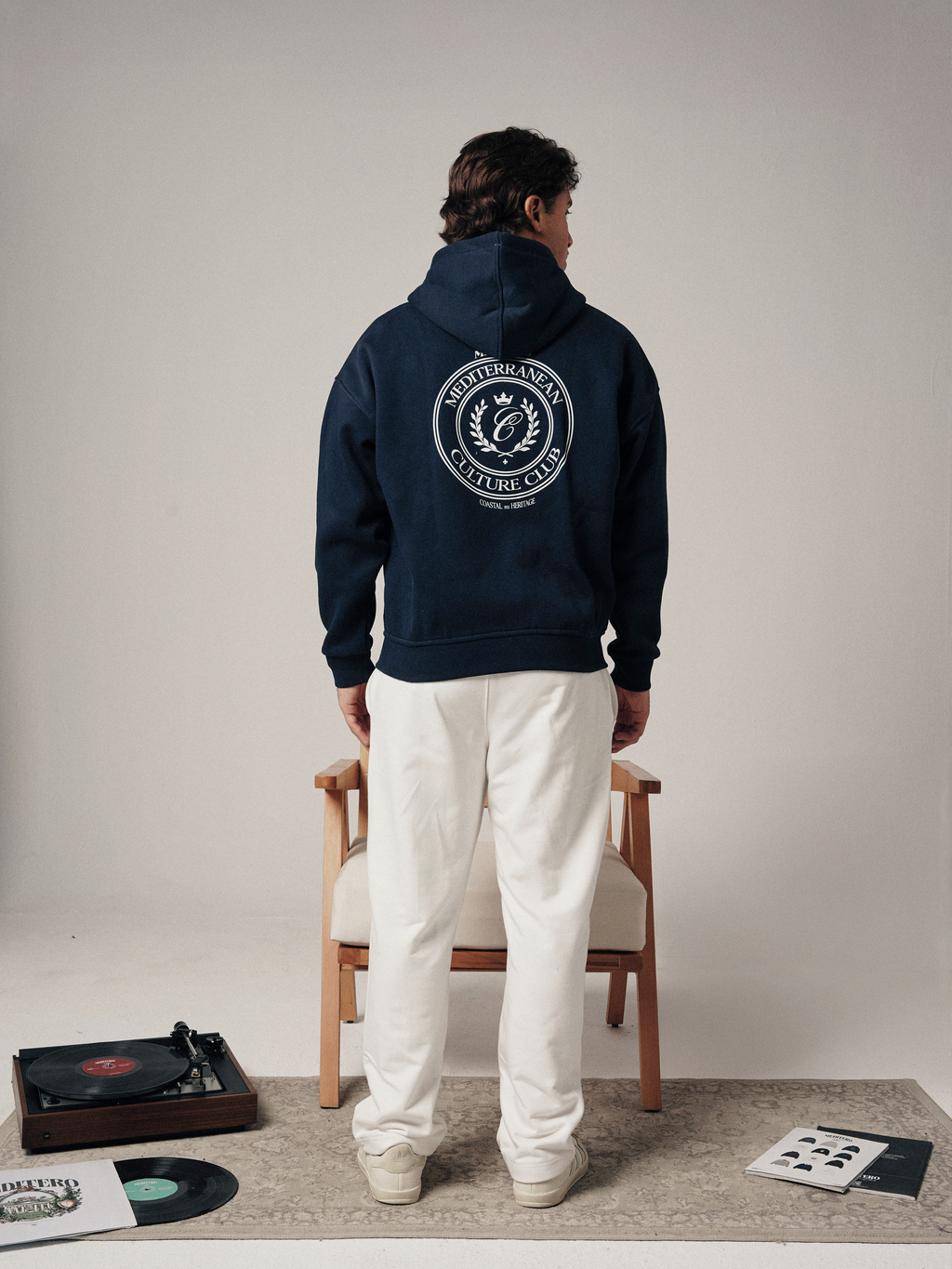 MEDITERO ZIPUP HOODIE - NAVY