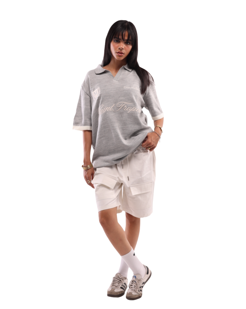 STZ KNITTED POLO - GREY