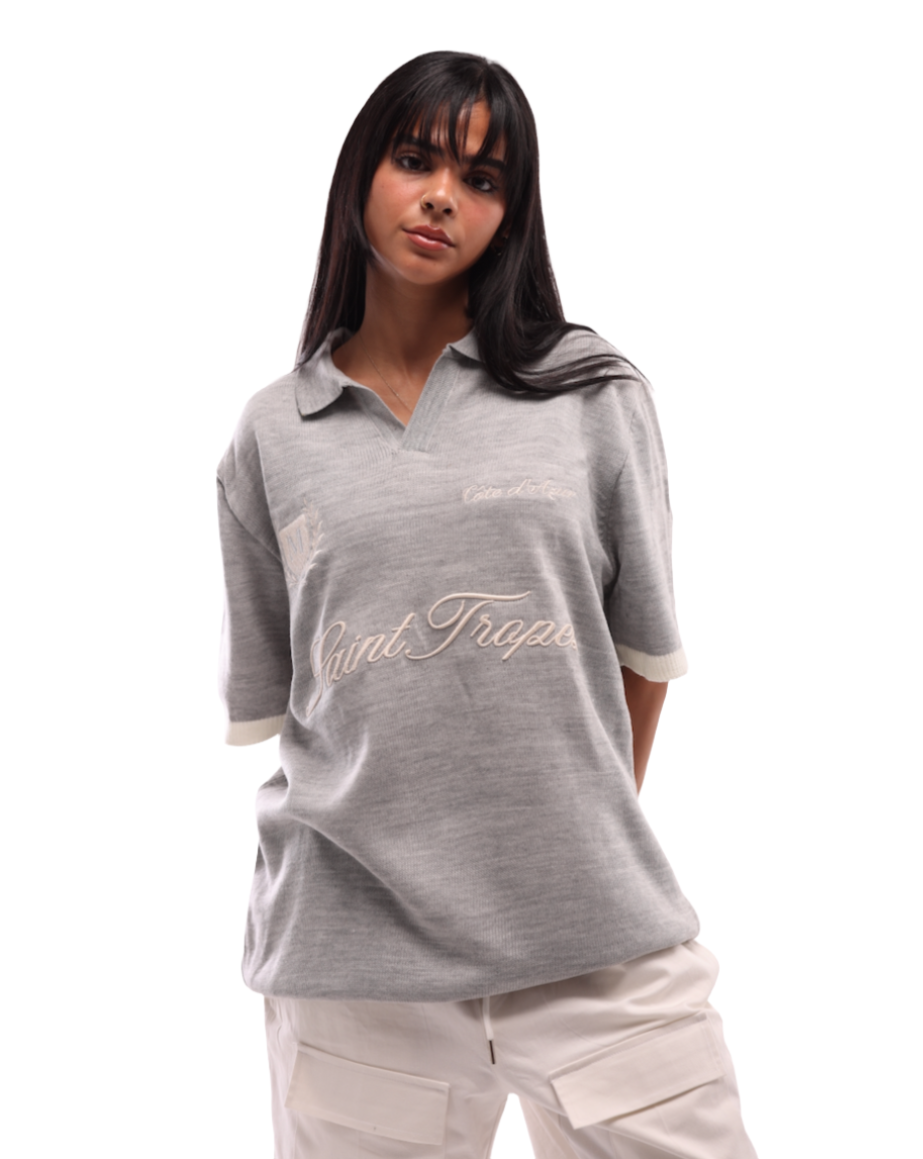 STZ KNITTED POLO - GREY