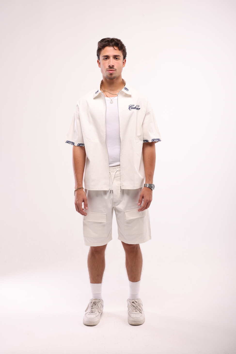 DOUBLE POCKET SHORTS - WHITE