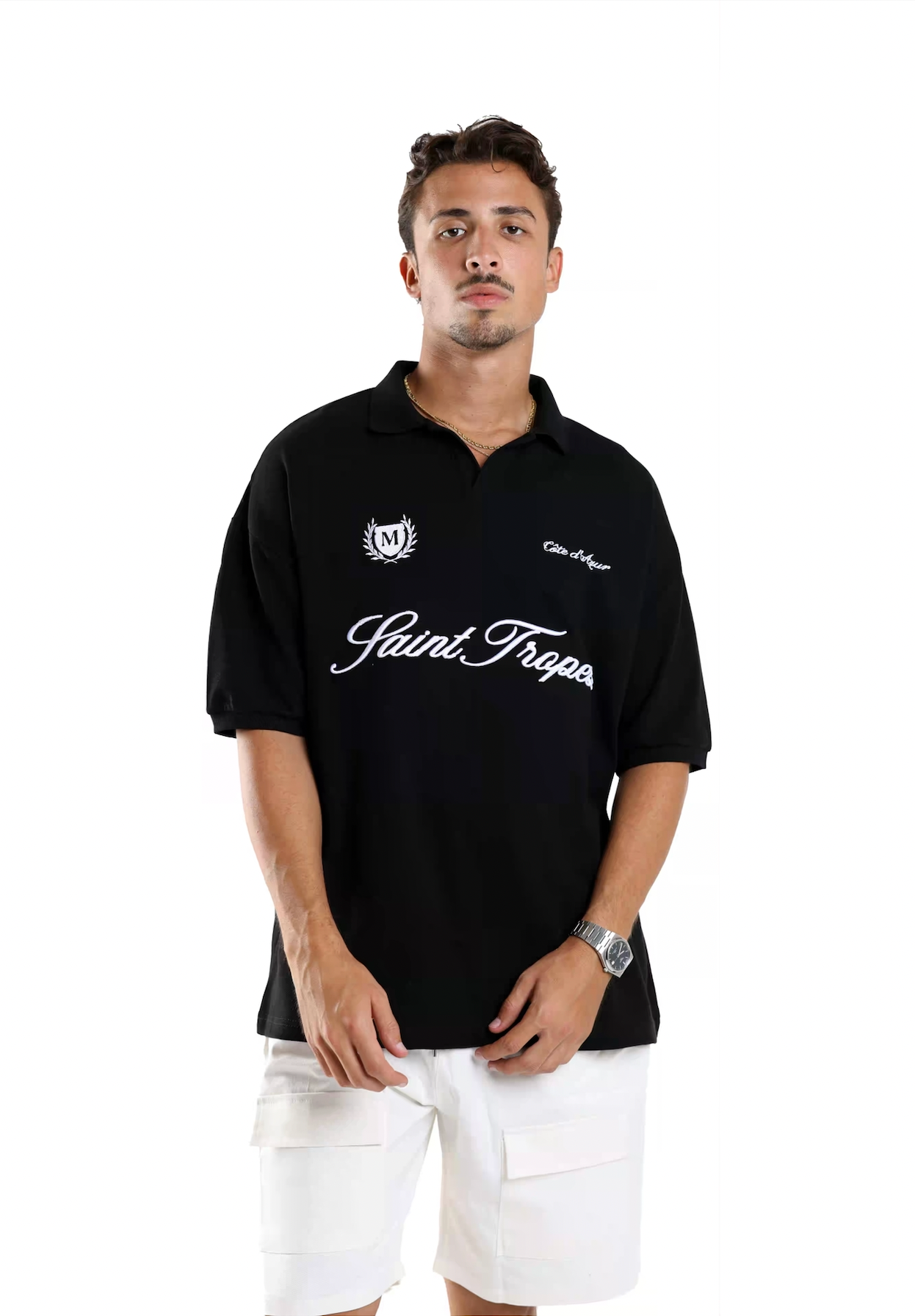 SAINT TROPEZ POLO - BLACK