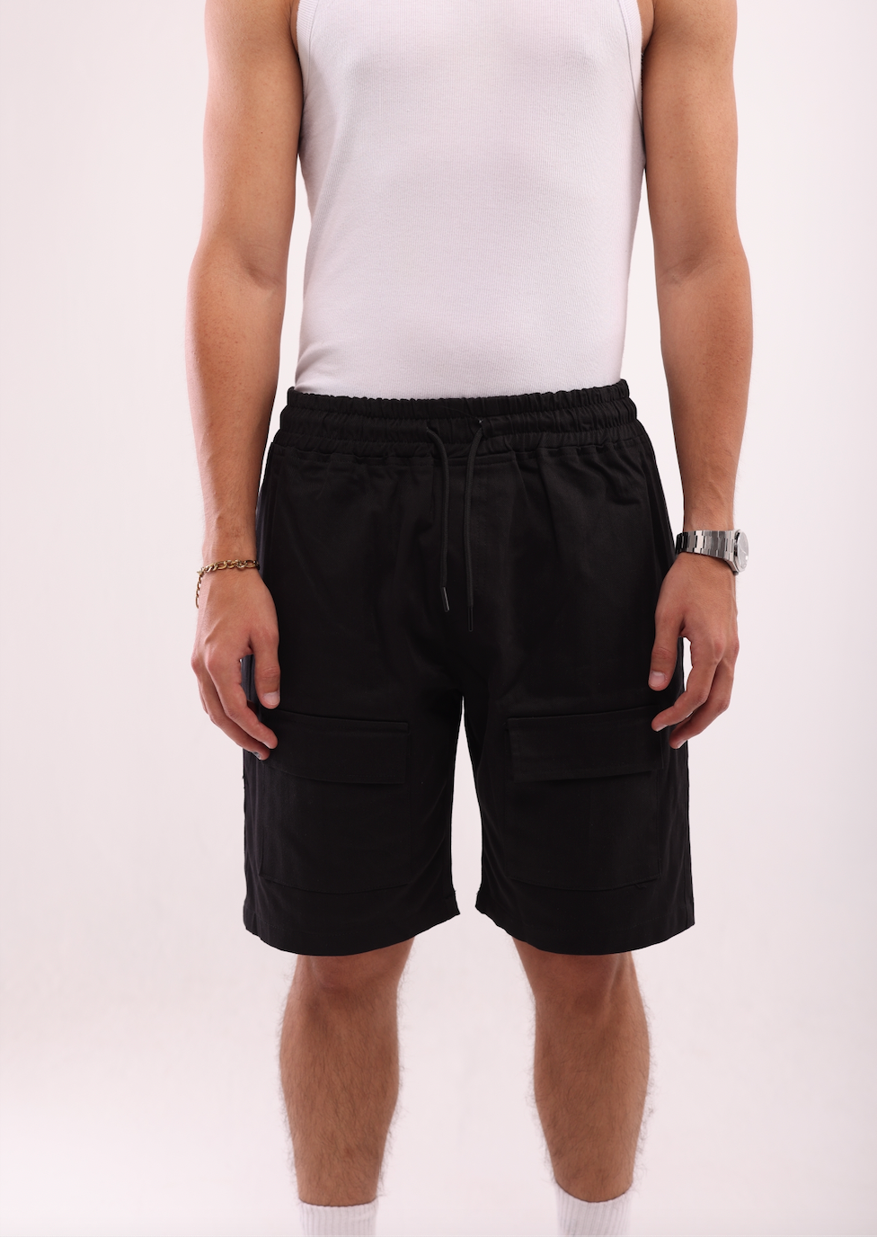 DOUBLE POCKET SHORTS - BLACK