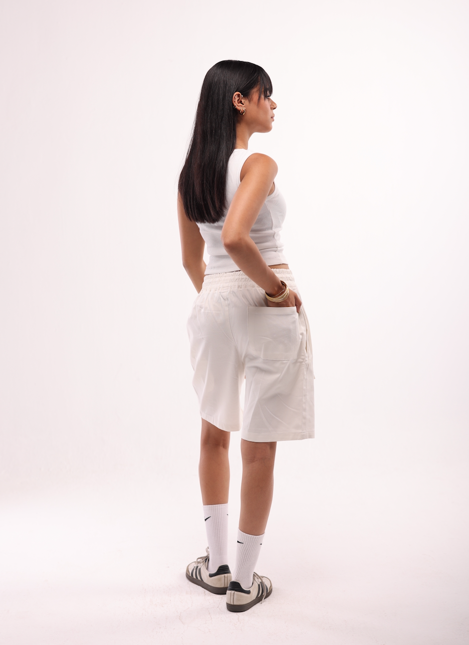 DOUBLE POCKET SHORTS - WHITE