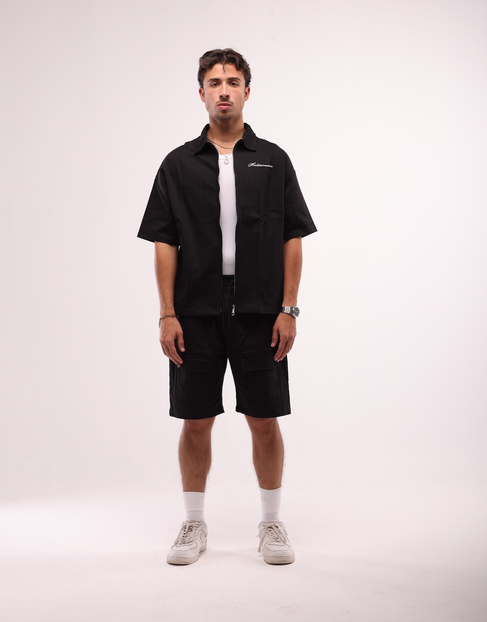 DOUBLE POCKET SHORTS - BLACK