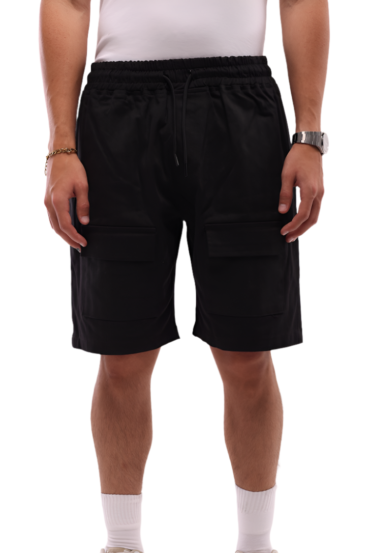 DOUBLE POCKET SHORTS - BLACK