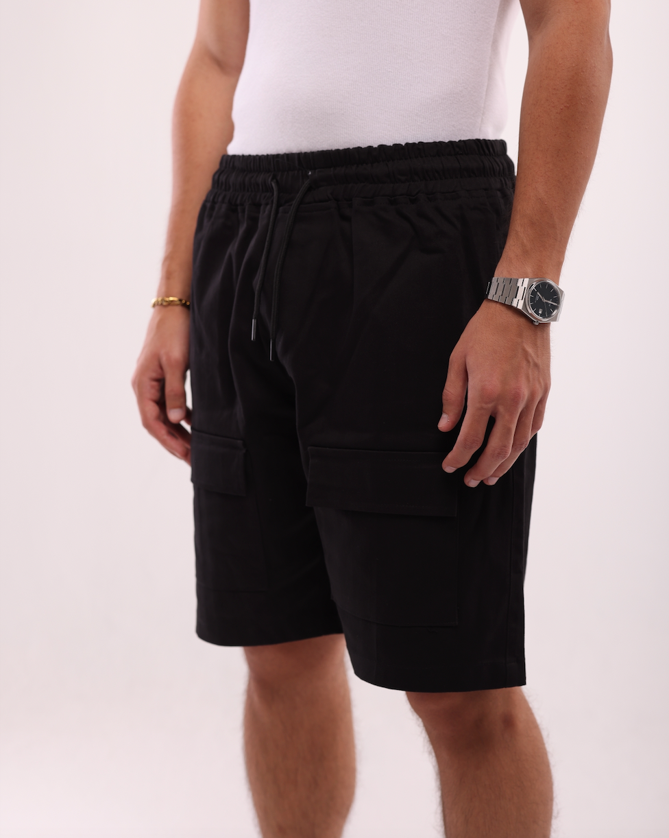 DOUBLE POCKET SHORTS - BLACK