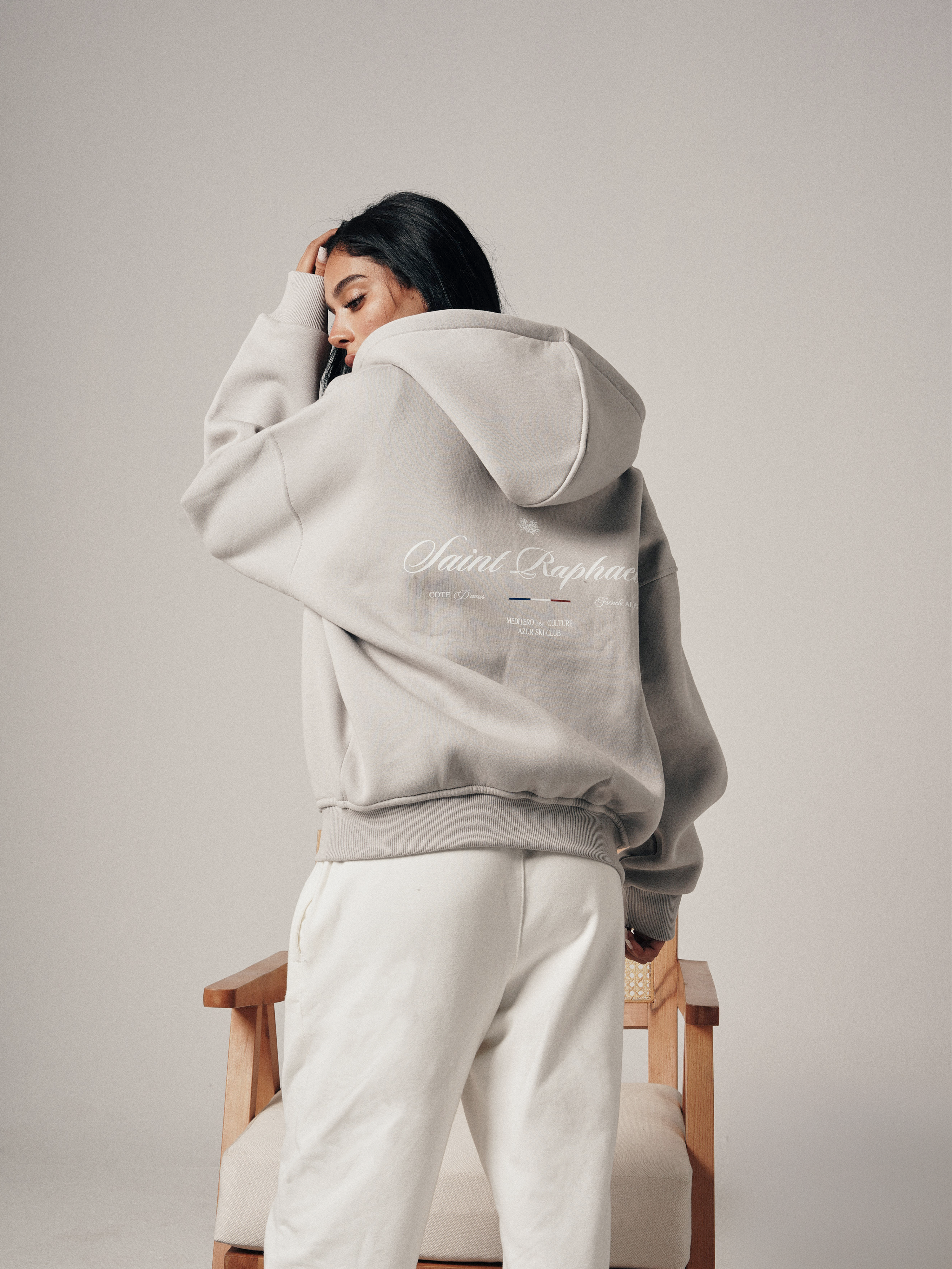 SAINT RAPHAEL ZIPUP HOODIE - SILVER